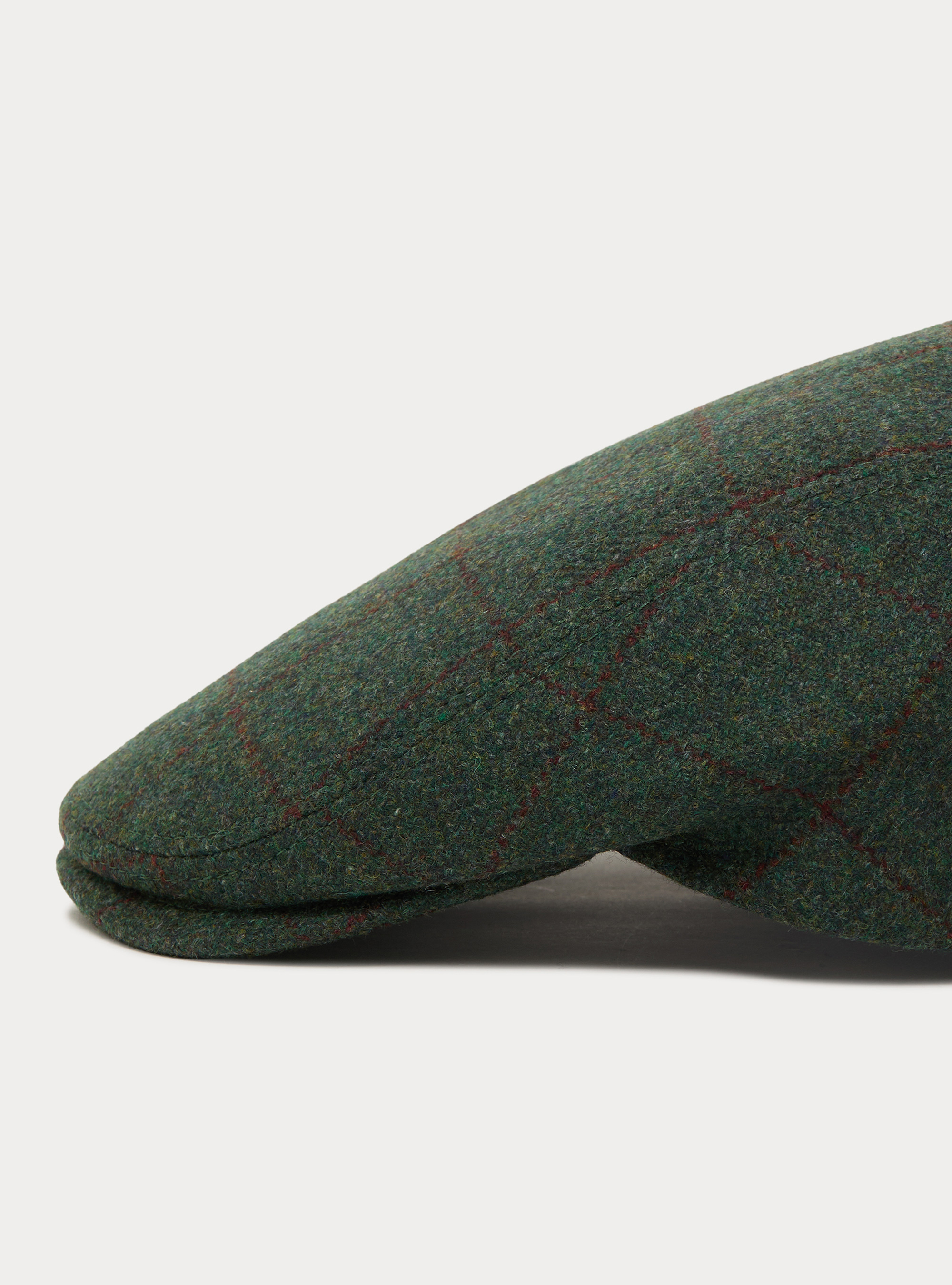 Checked wool-cashmere flat cap by Lanificio di Pray, GREEN