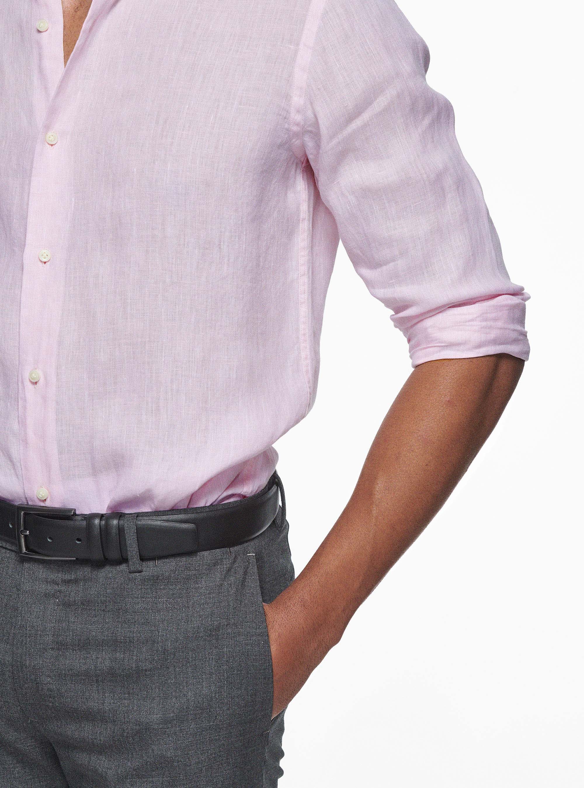 Camicia in puro lino, ROSA