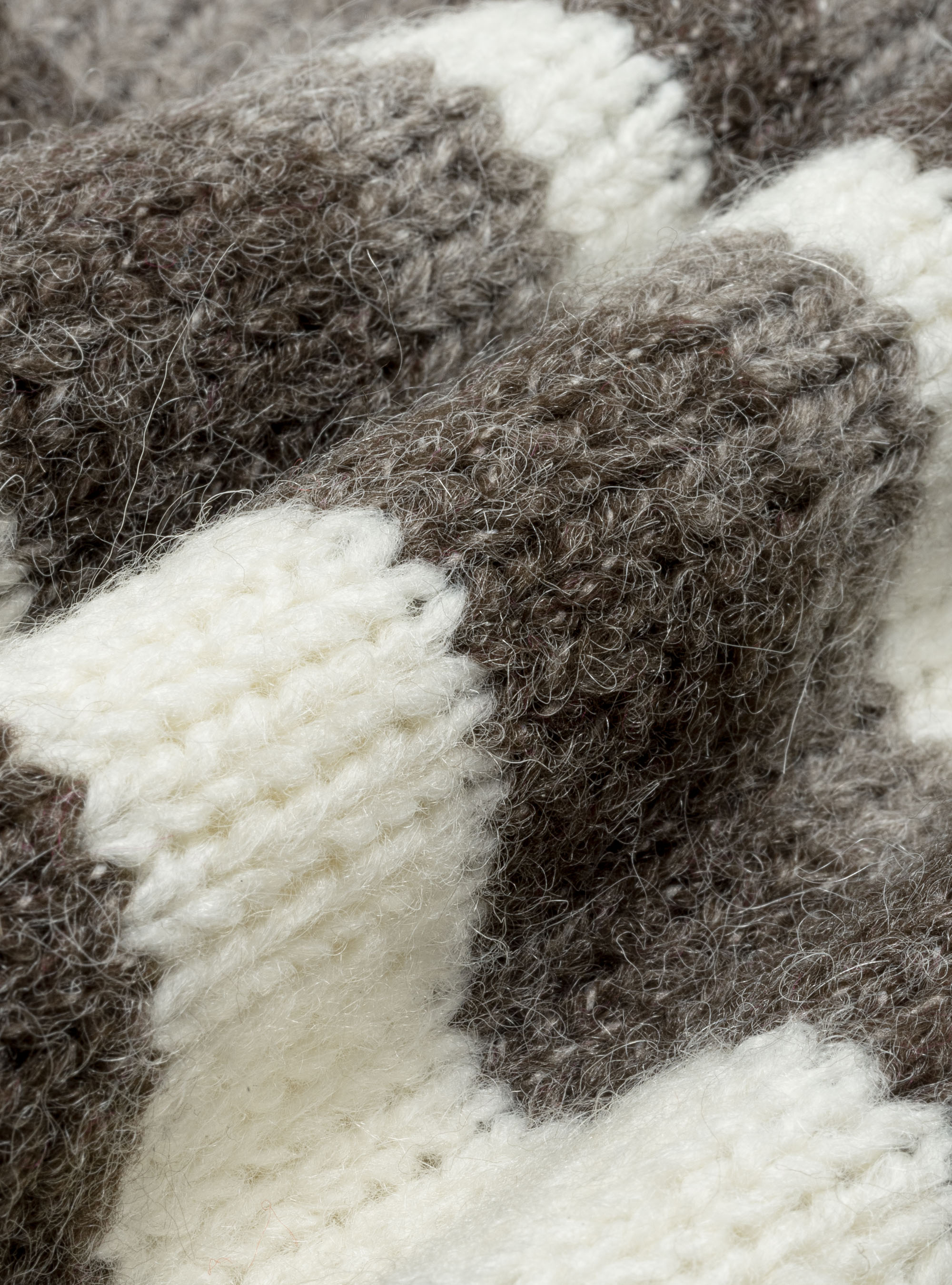 Striped sweater in alpaca wool blend, MUD