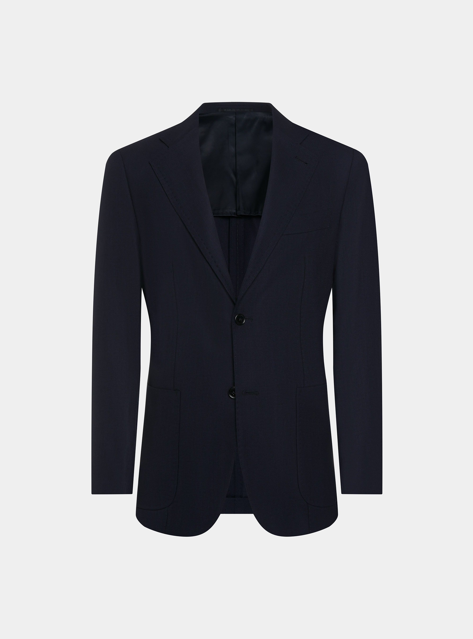 Giacca in lana micro texture, BLU NAVY