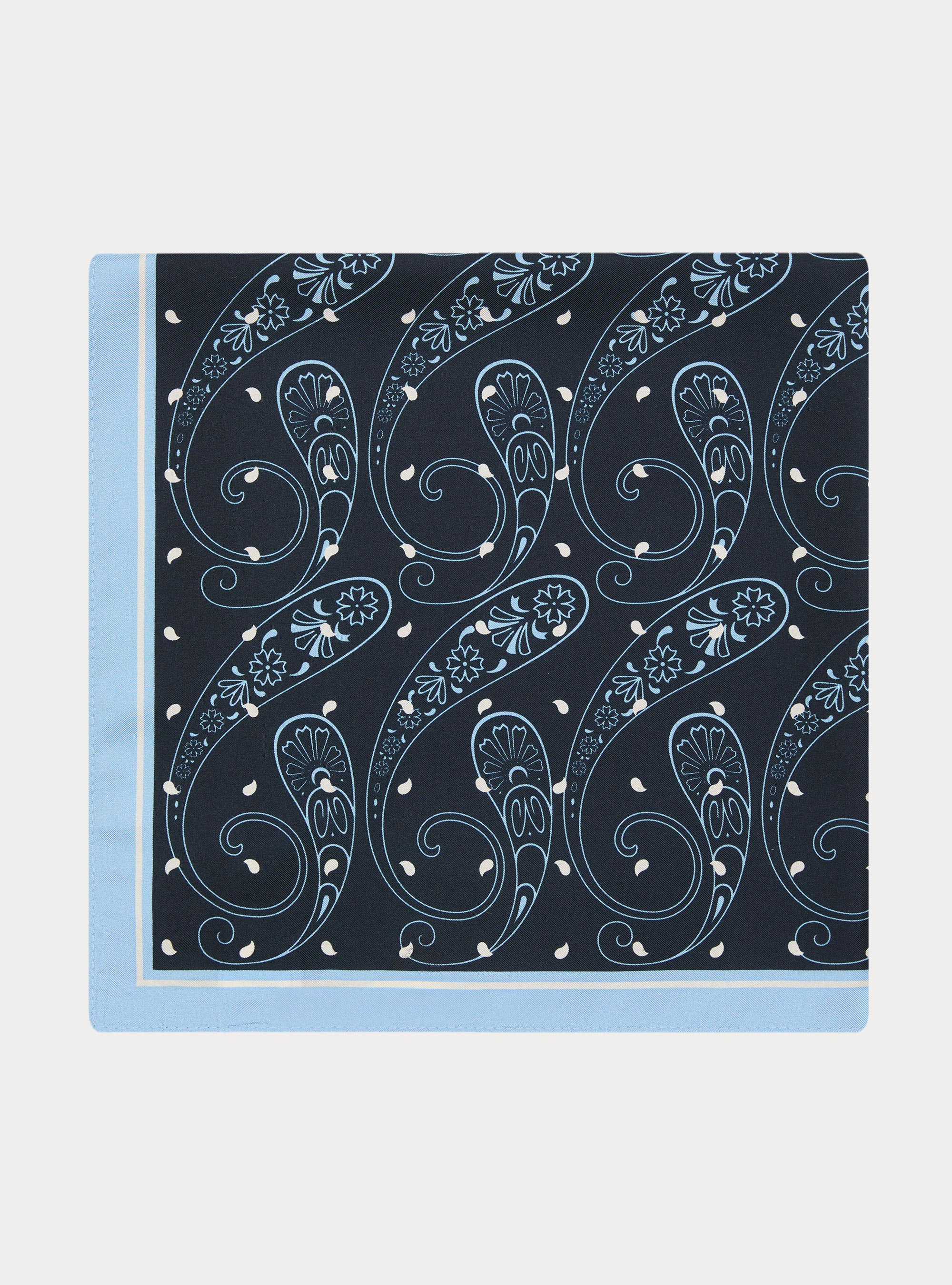 Seidentuch mit Paisley-Muster, NAVY 0218C