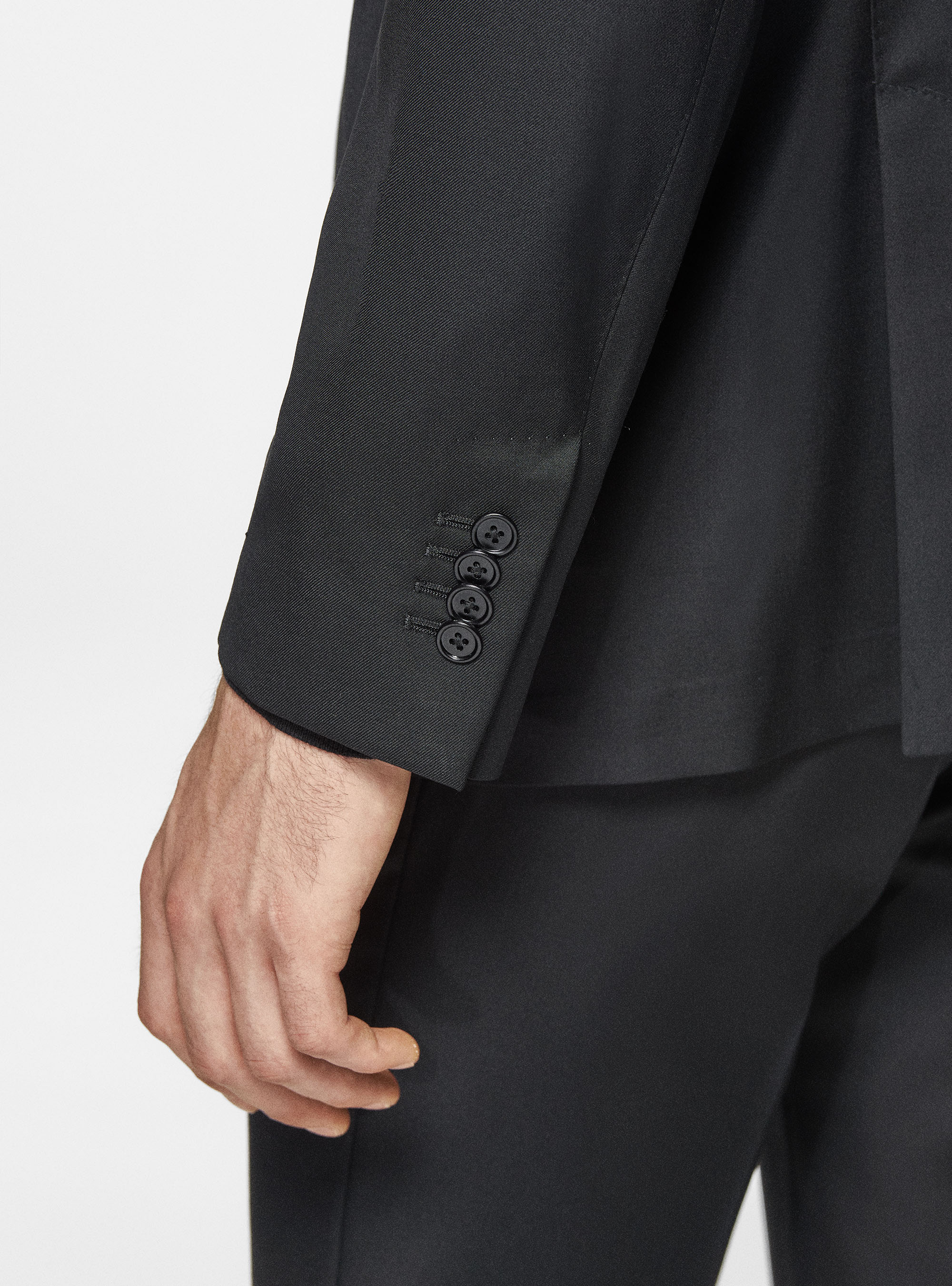Pure 110's superfine wool blazer, BLACK