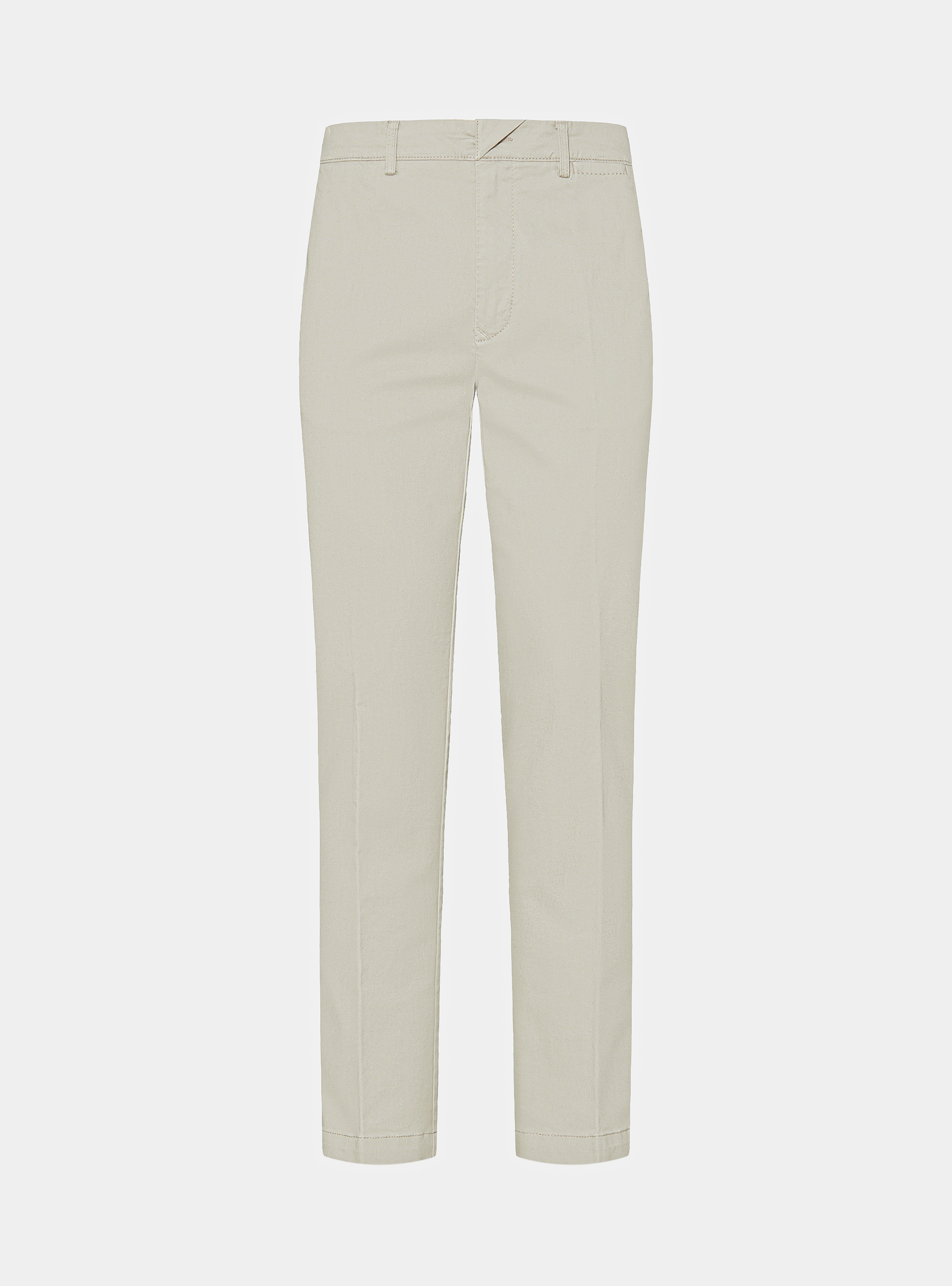 Pantal&oacute;n chino slim fit de sarga el&aacute;stica, CRUDO