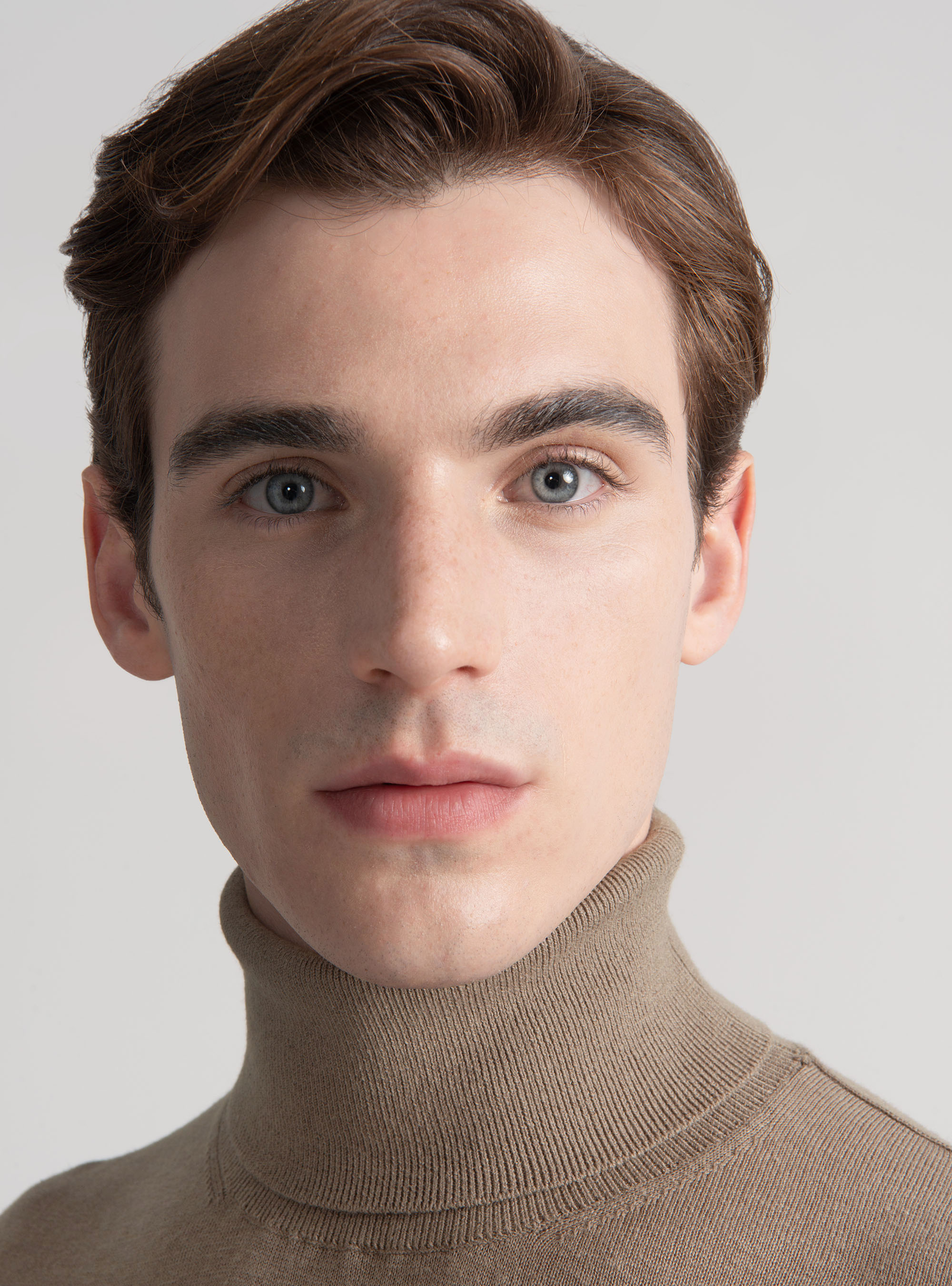 Dolcevita in cotone seta e cashmere, FANGO