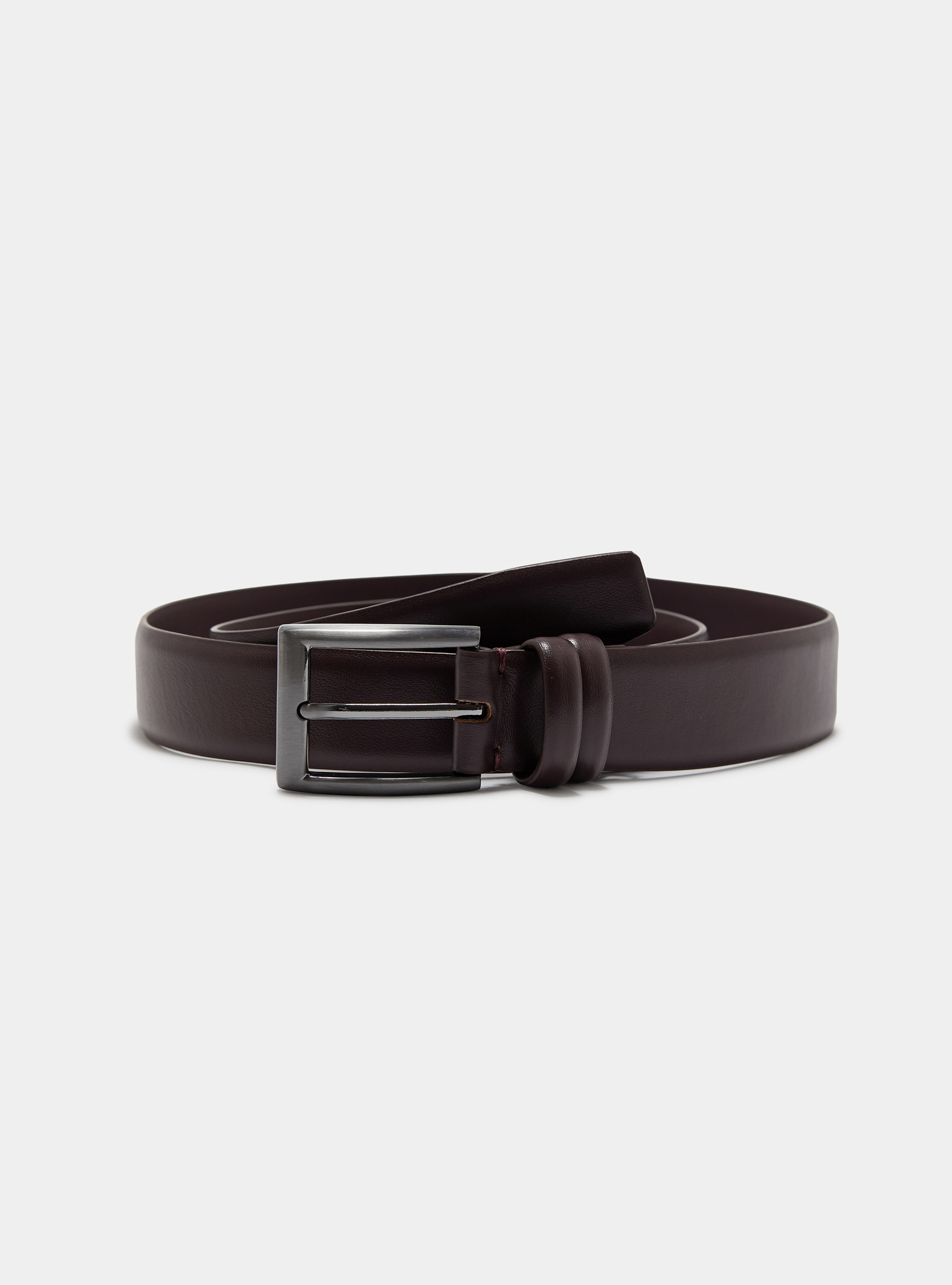 Leather belt, BORDEAUX