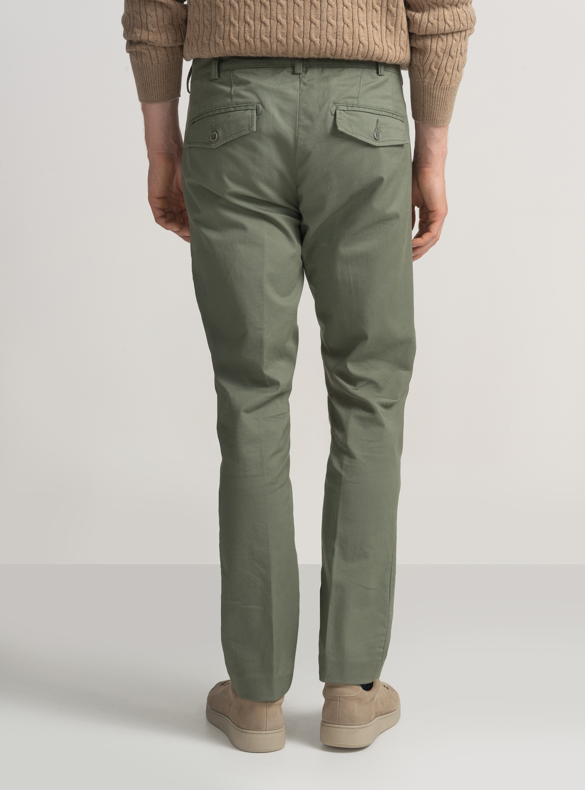 Pantal&oacute;n chino slim fit de sarga el&aacute;stica, SALVIA 0602C