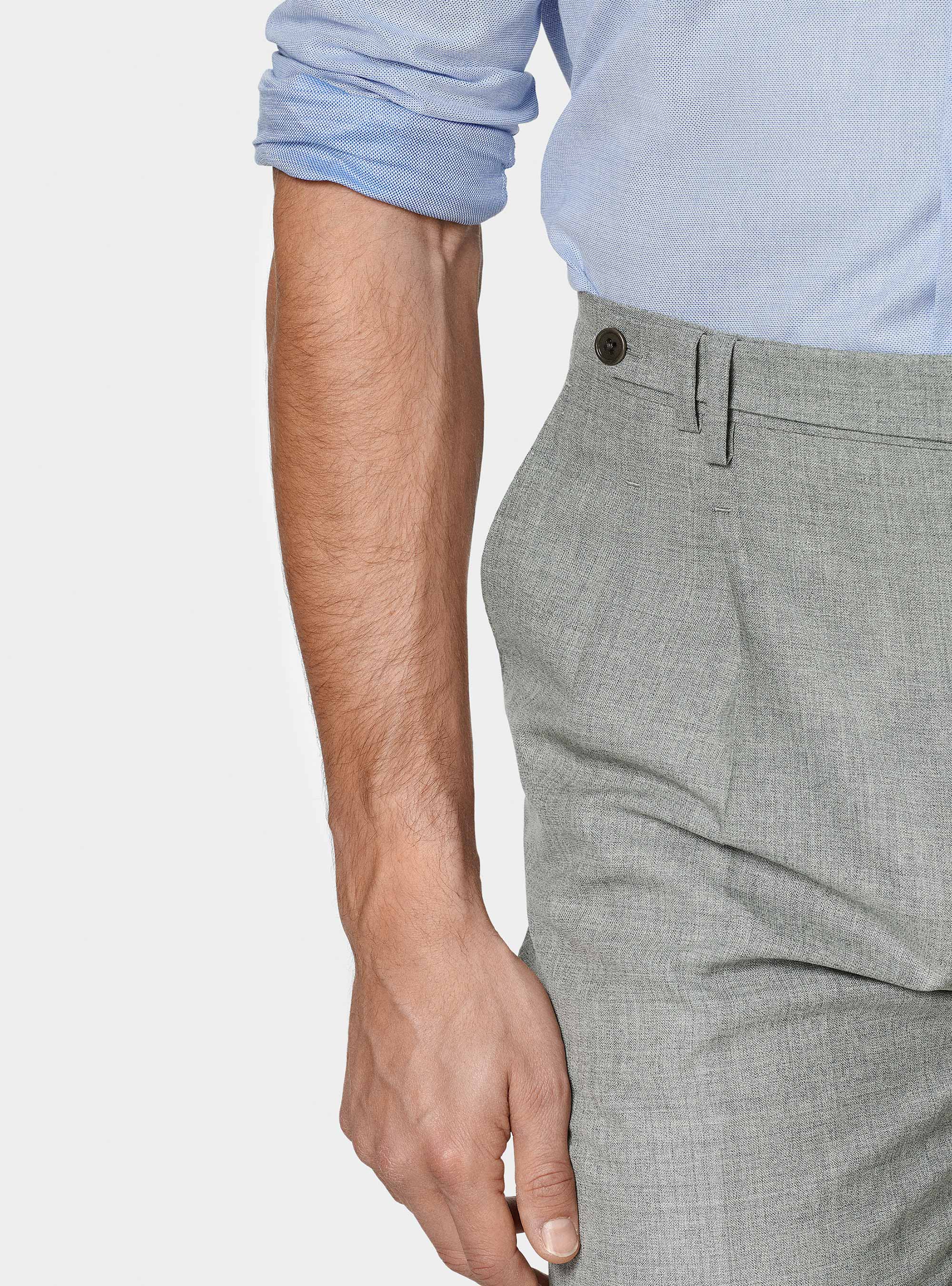Camisa texturizada en mezcla de algod&oacute;n, CELESTE