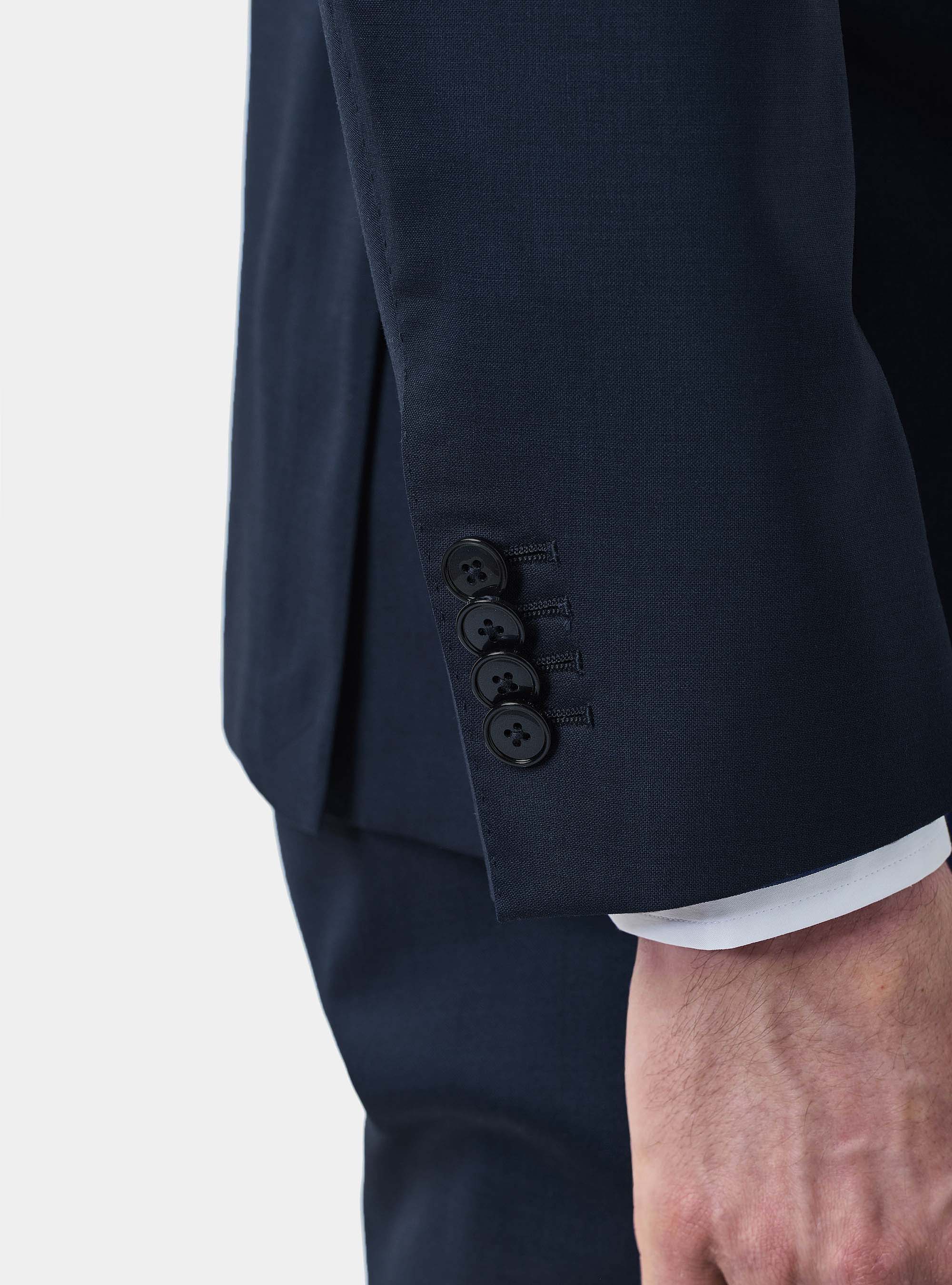 Giacca per abito in lana travelwear, BLU NAVY