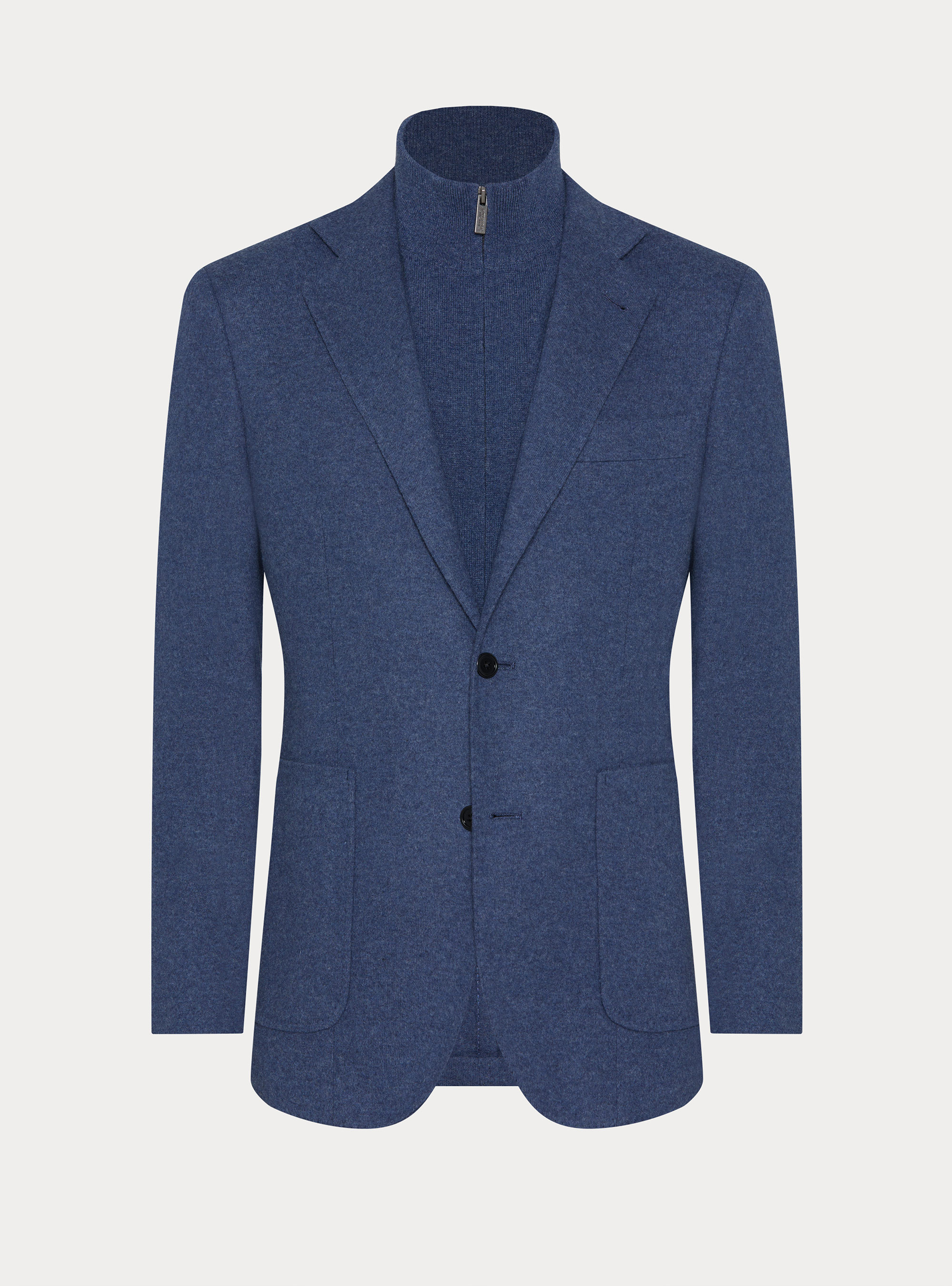 Giacca in jersey melange con pettorina, 0243C DENIM