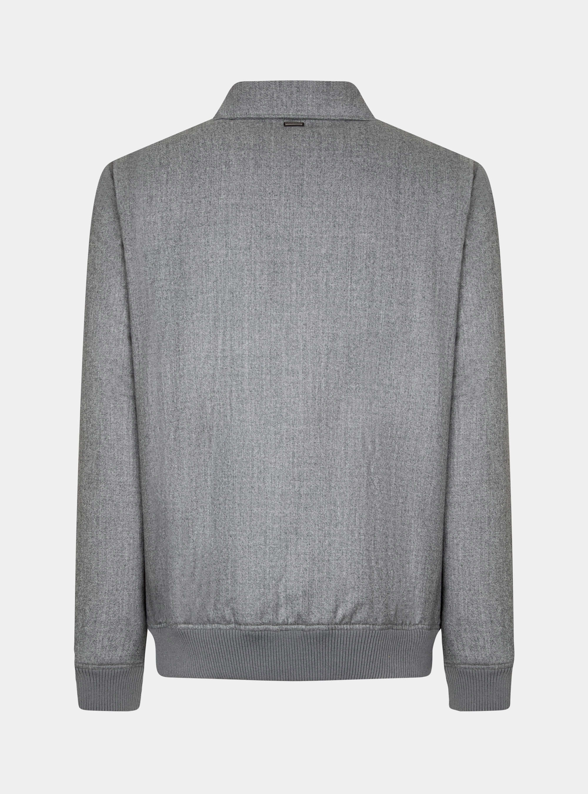 Flannel bomber jacket, LIGHT GREY MELANGE