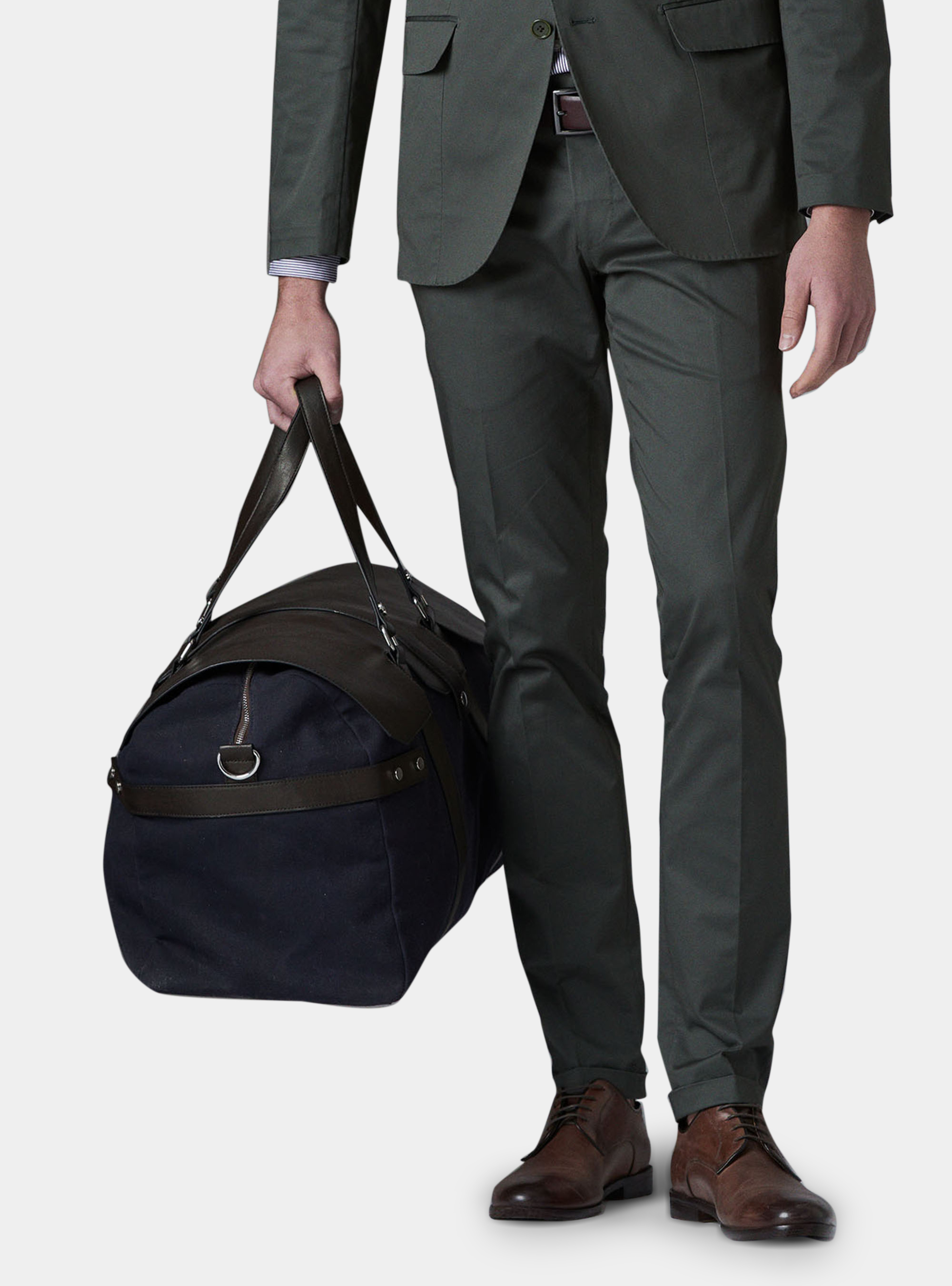 Pantalone per abito in cotone superior, OLIVA
