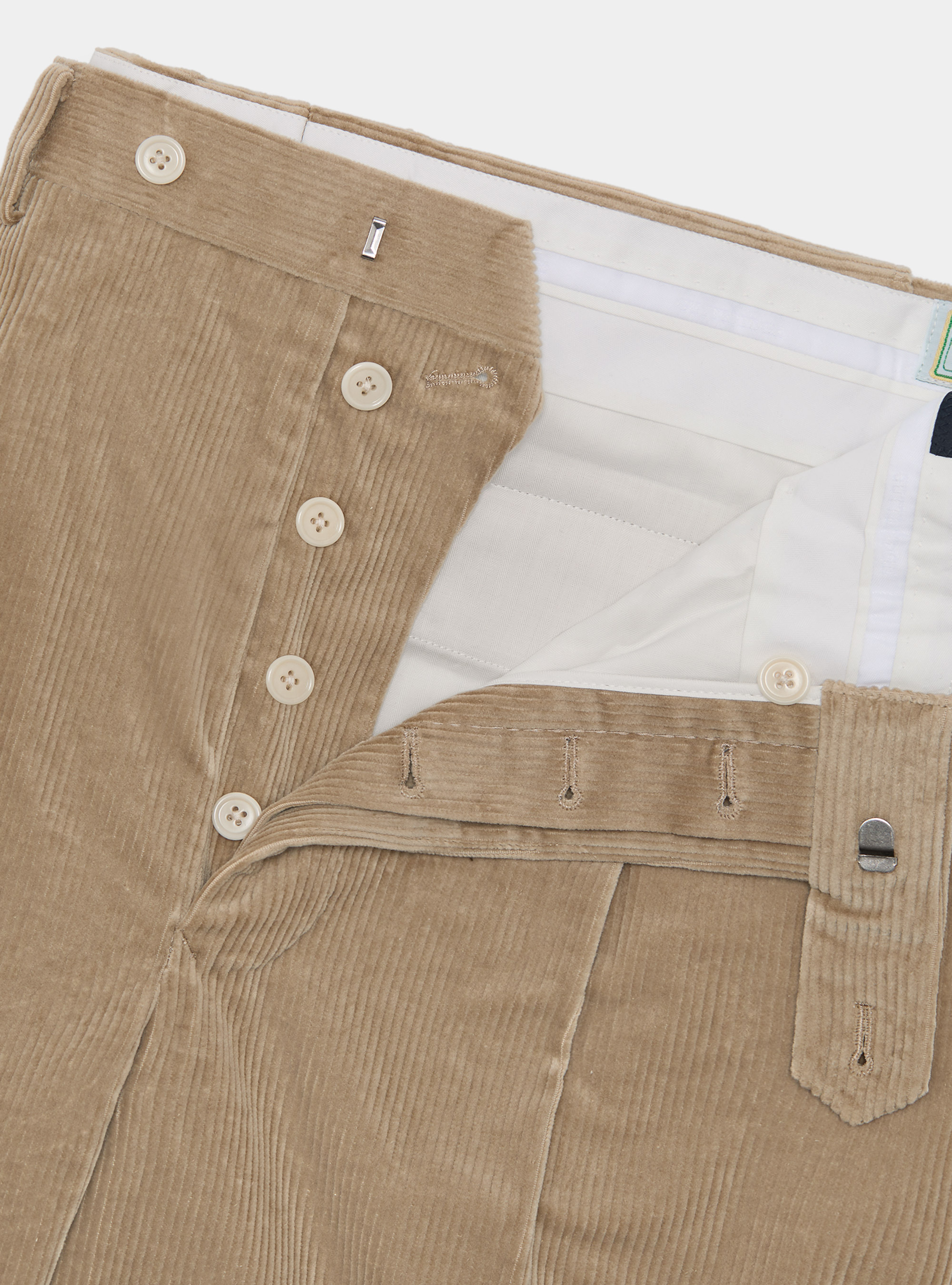 Pantal&oacute;n de pinzas de terciopelo el&aacute;stico Duca Visconti di Modrone, ARENA