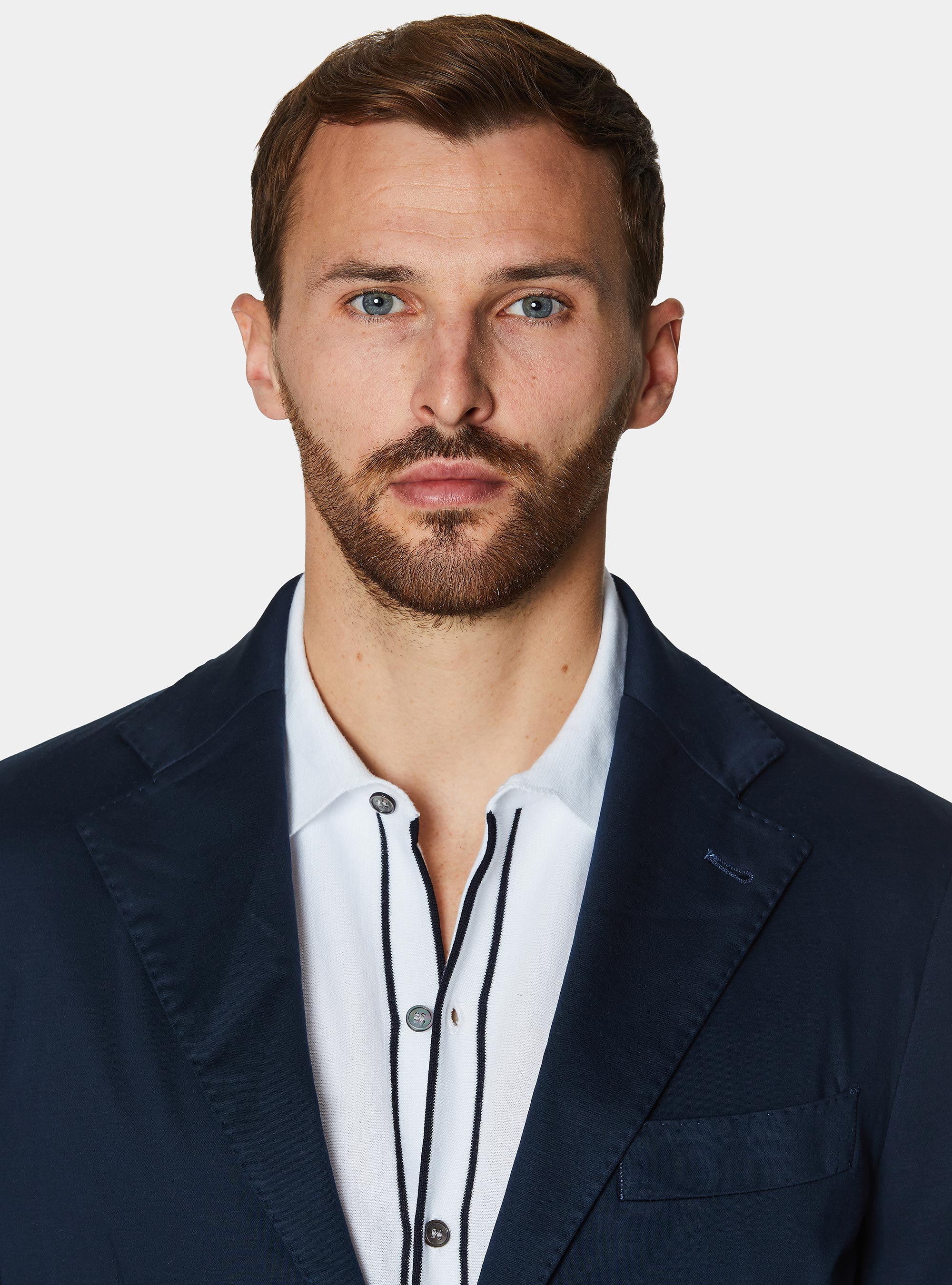 Jacke aus technischem Baumwolljersey, NAVY 0218C
