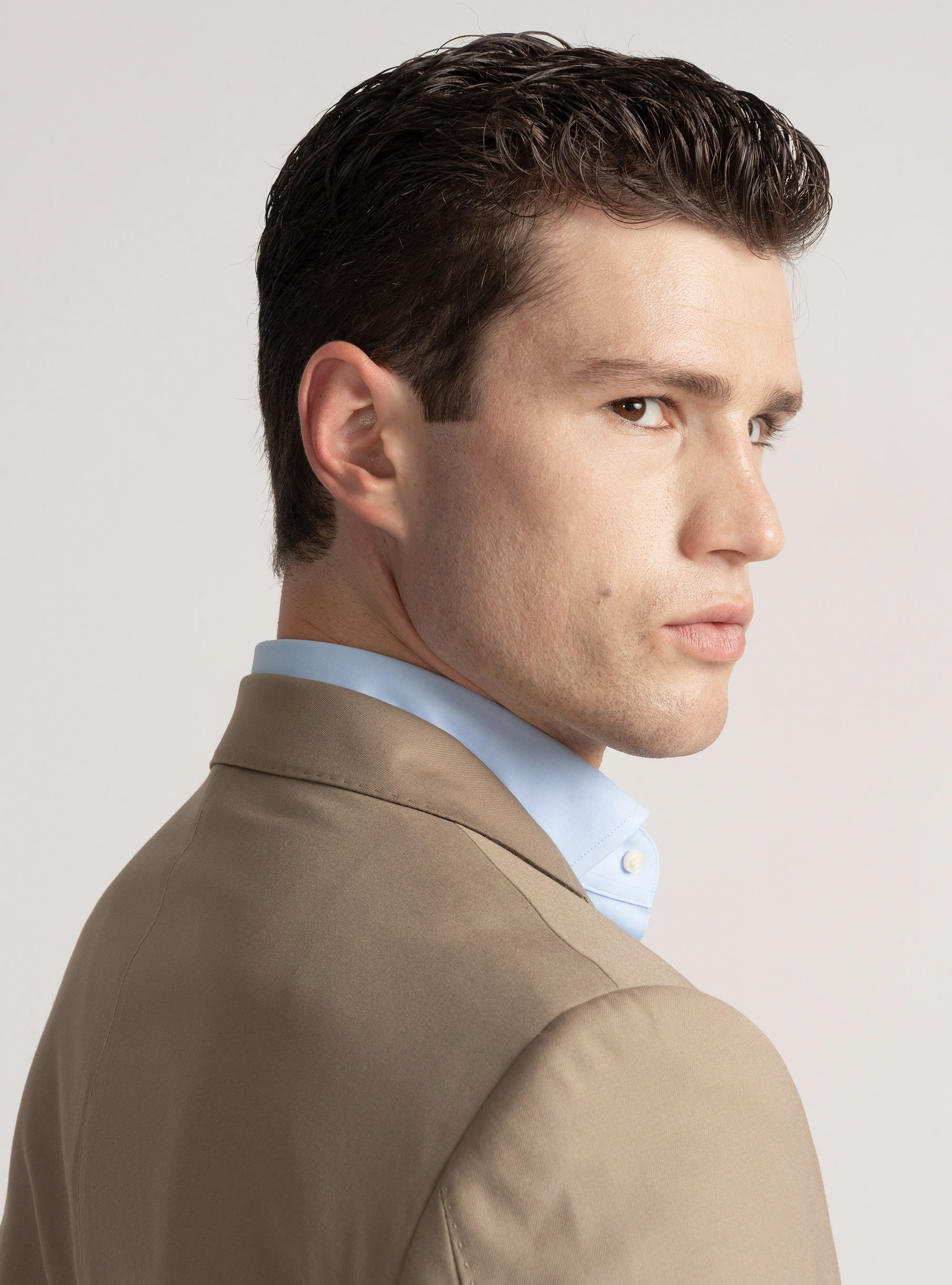 Slim fit suit blazer, MUD