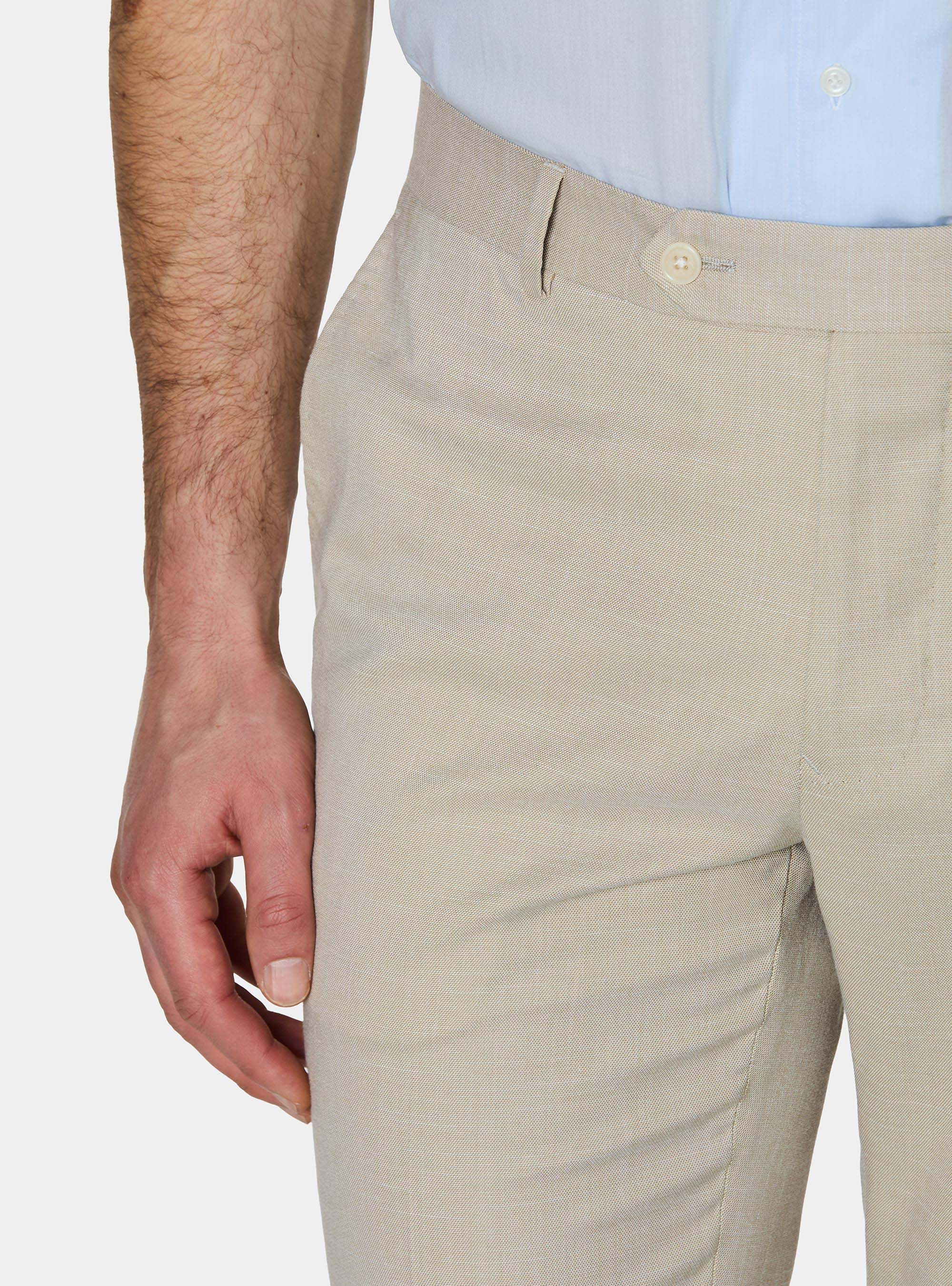 Hopsack suit trousers, SAND