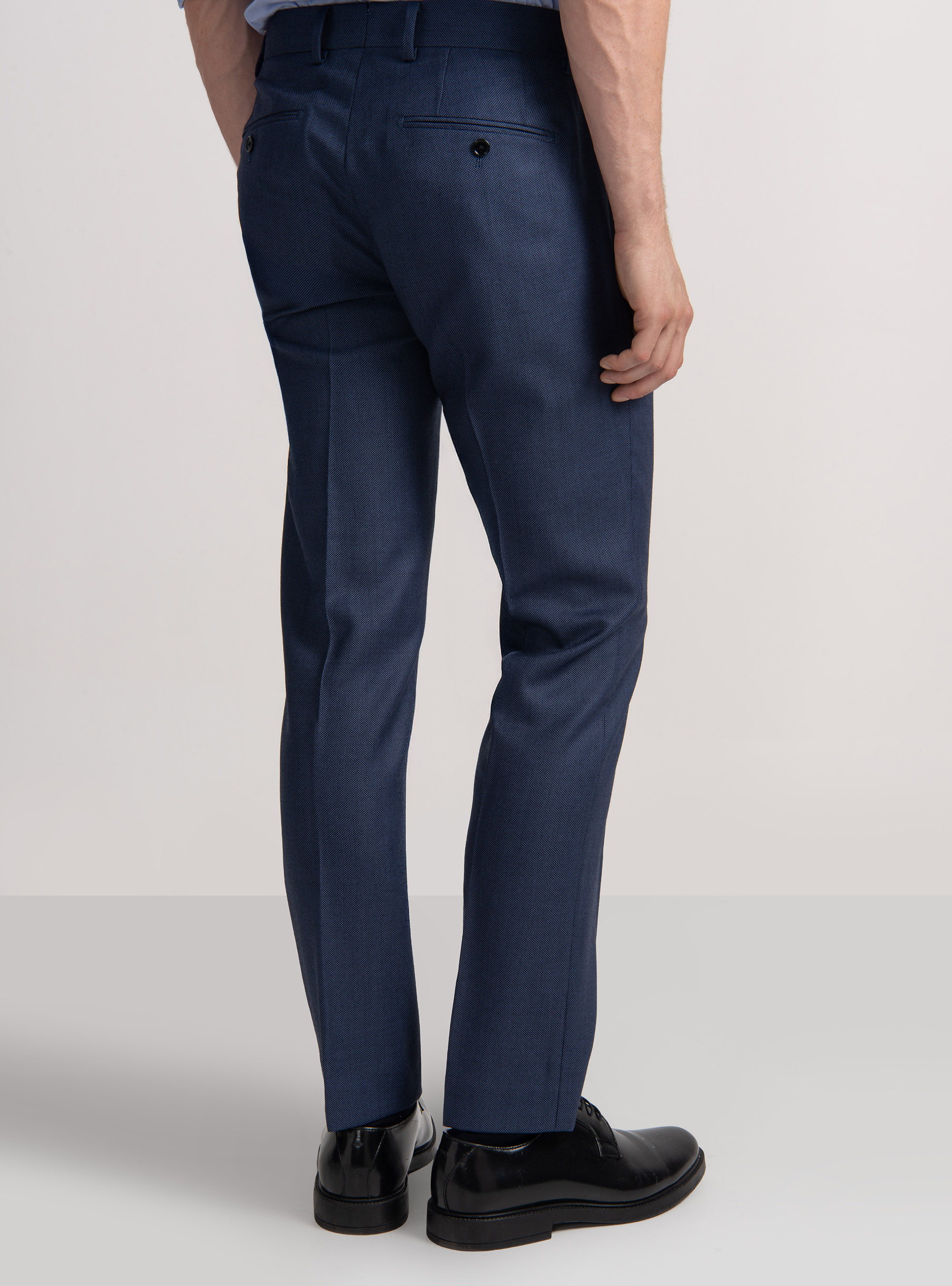Partridge eye wool suit trousers Vitale Barberis Canonico, INK