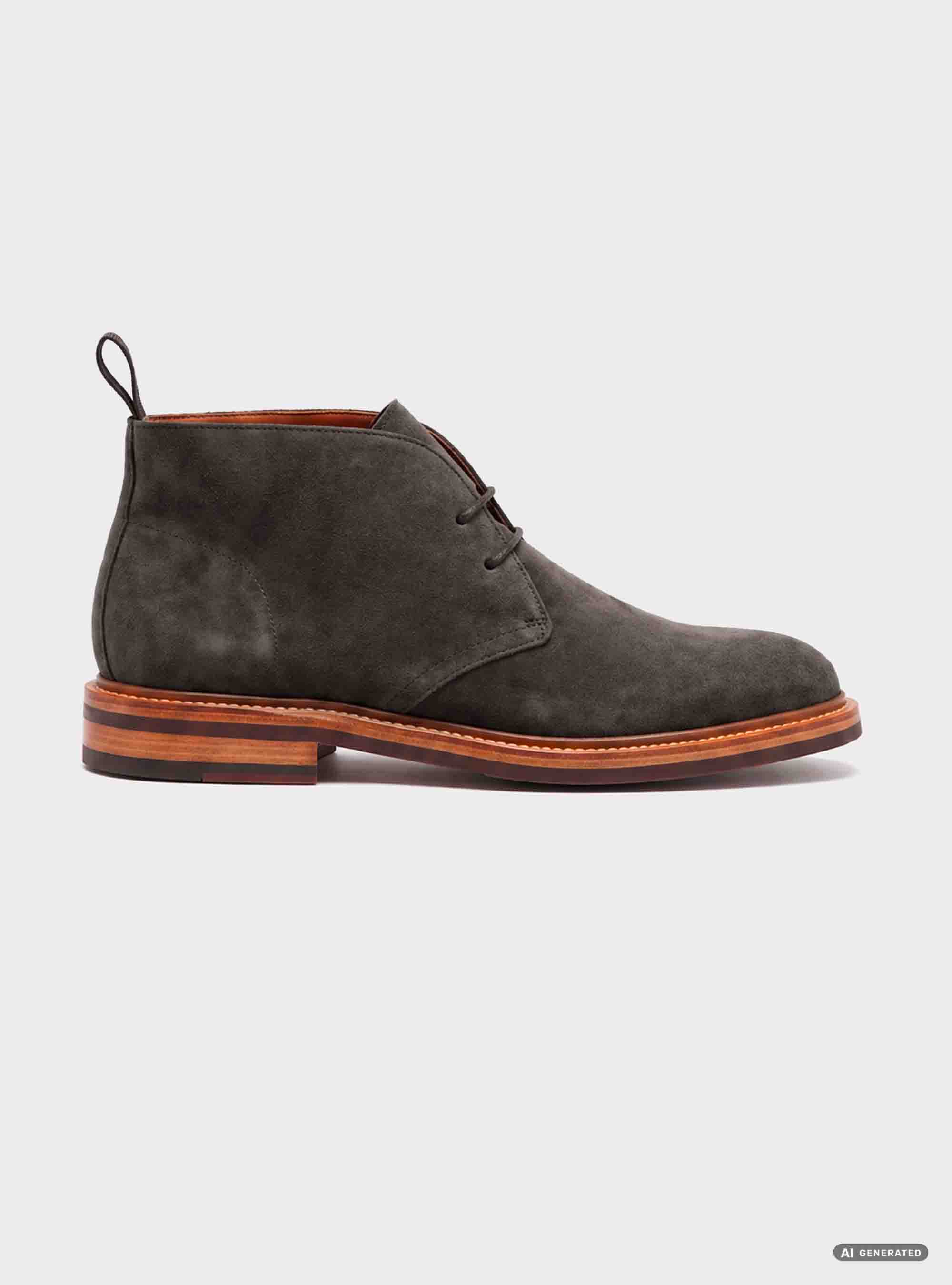Suede Chukka boots, ASPHALT GREY