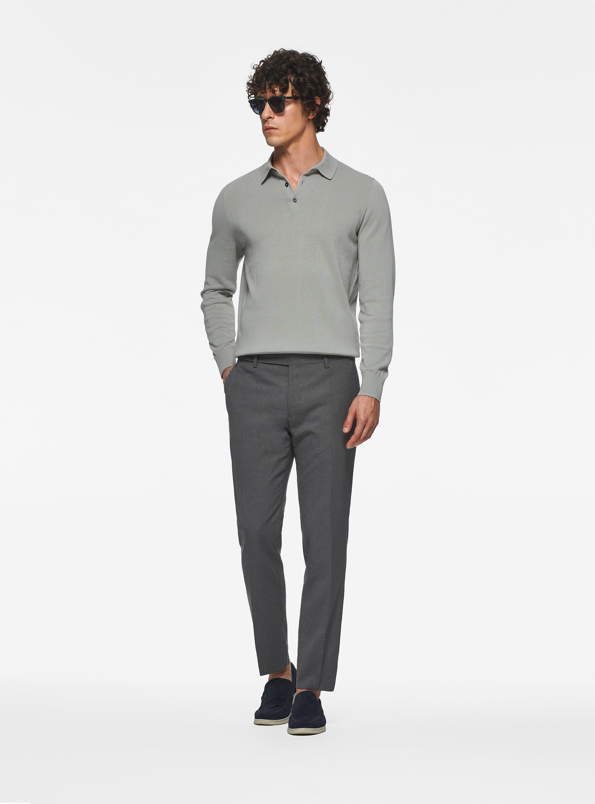 Pure wool Cerruti travel suit trousers, GREY