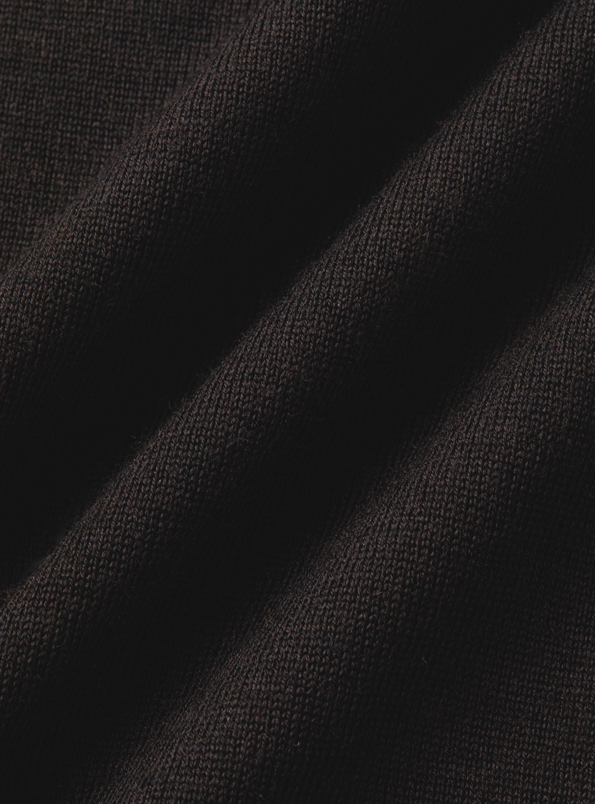 Extra-fine merino wool polo shirt, BROWN