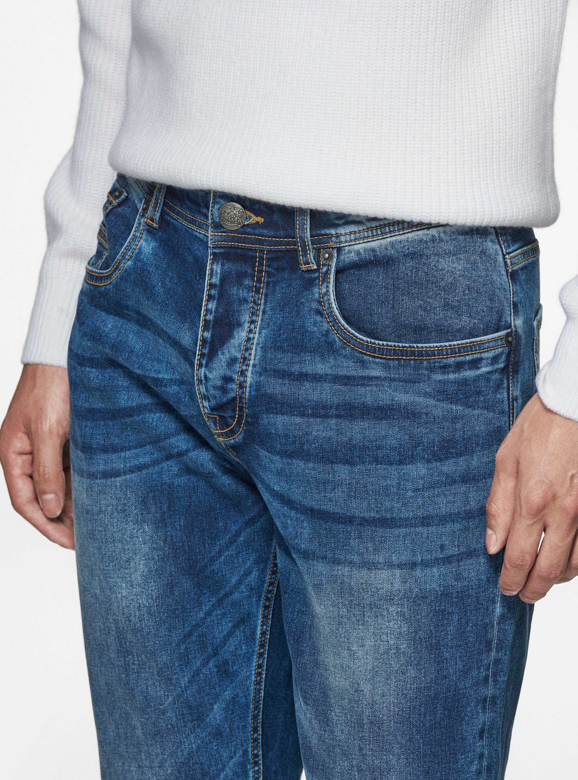 Five-pocket denim, NAVY BLUE