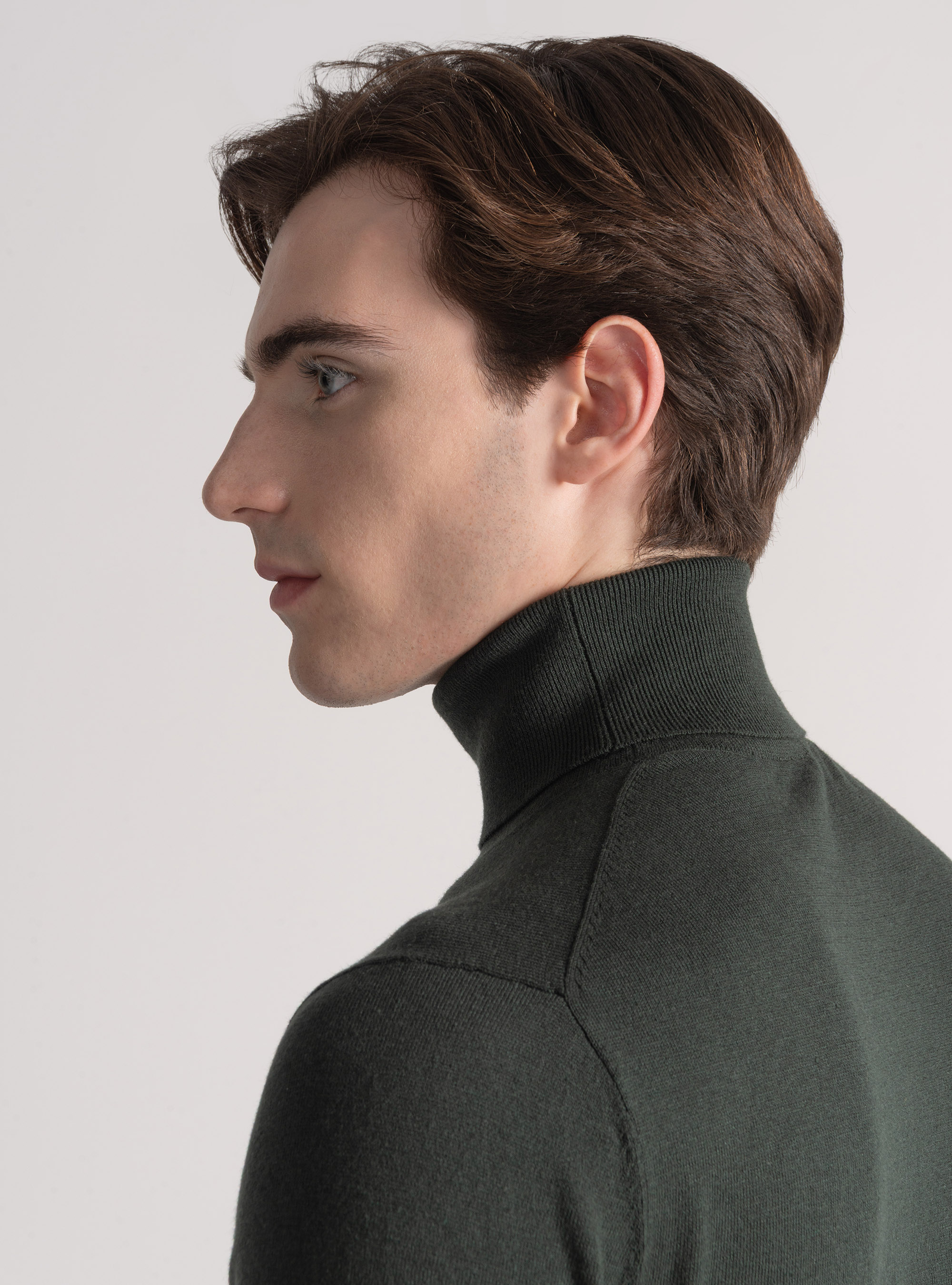 Dolcevita in cotone seta e cashmere, MILITARE 0609C