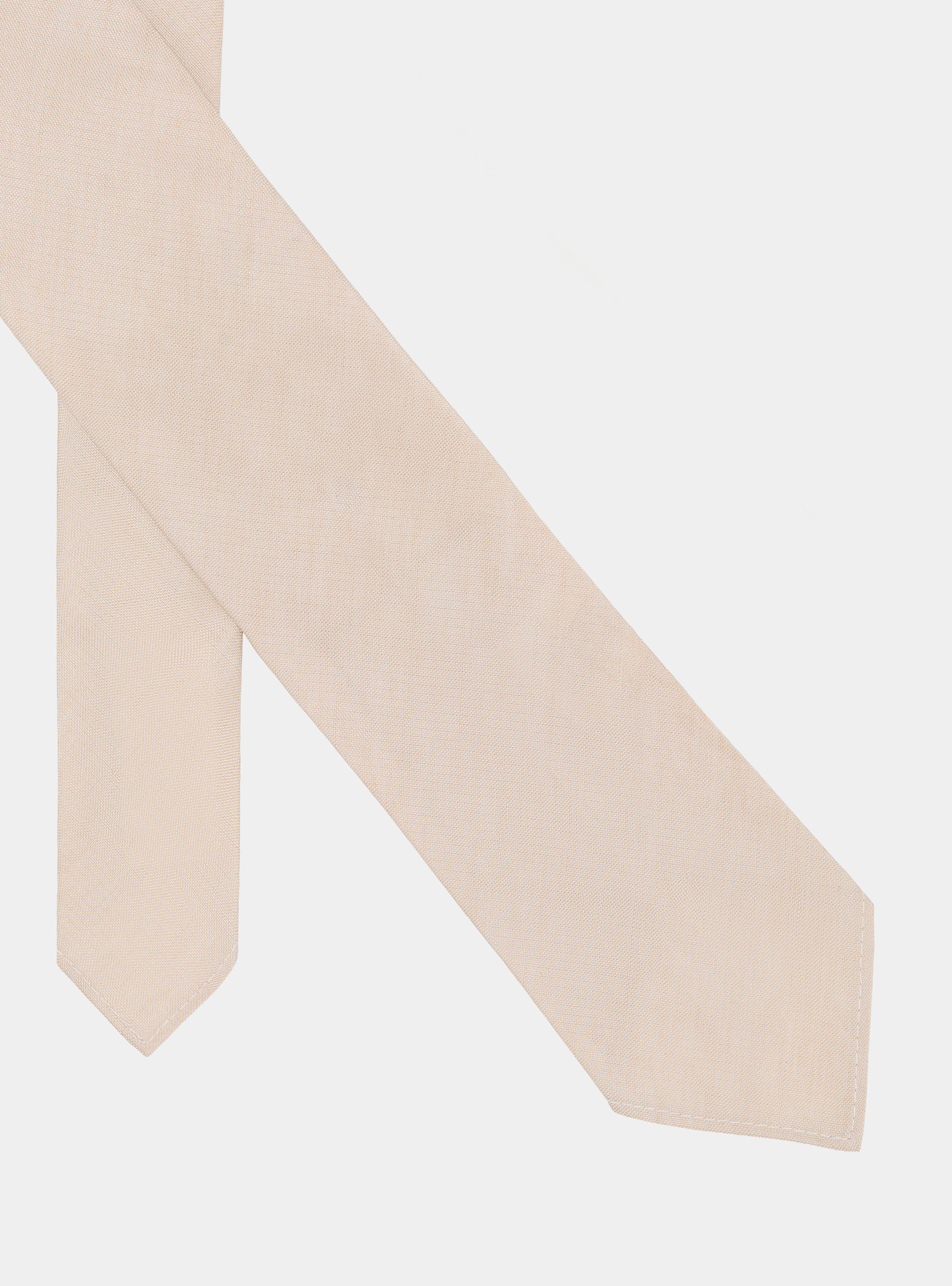 Silk and linen tie, ECRU