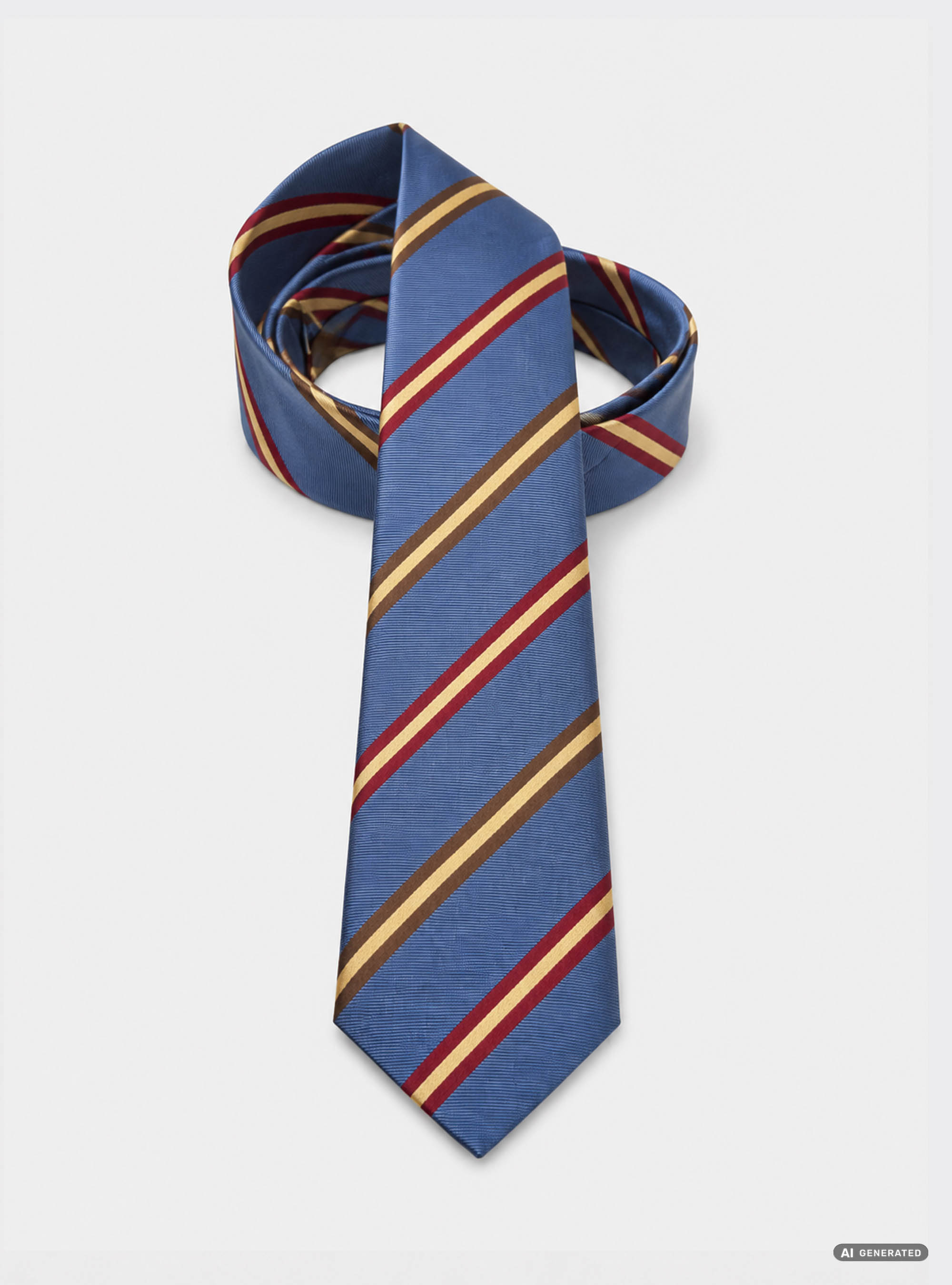 Corbata de twill de seda a rayas, AZUL TINTA