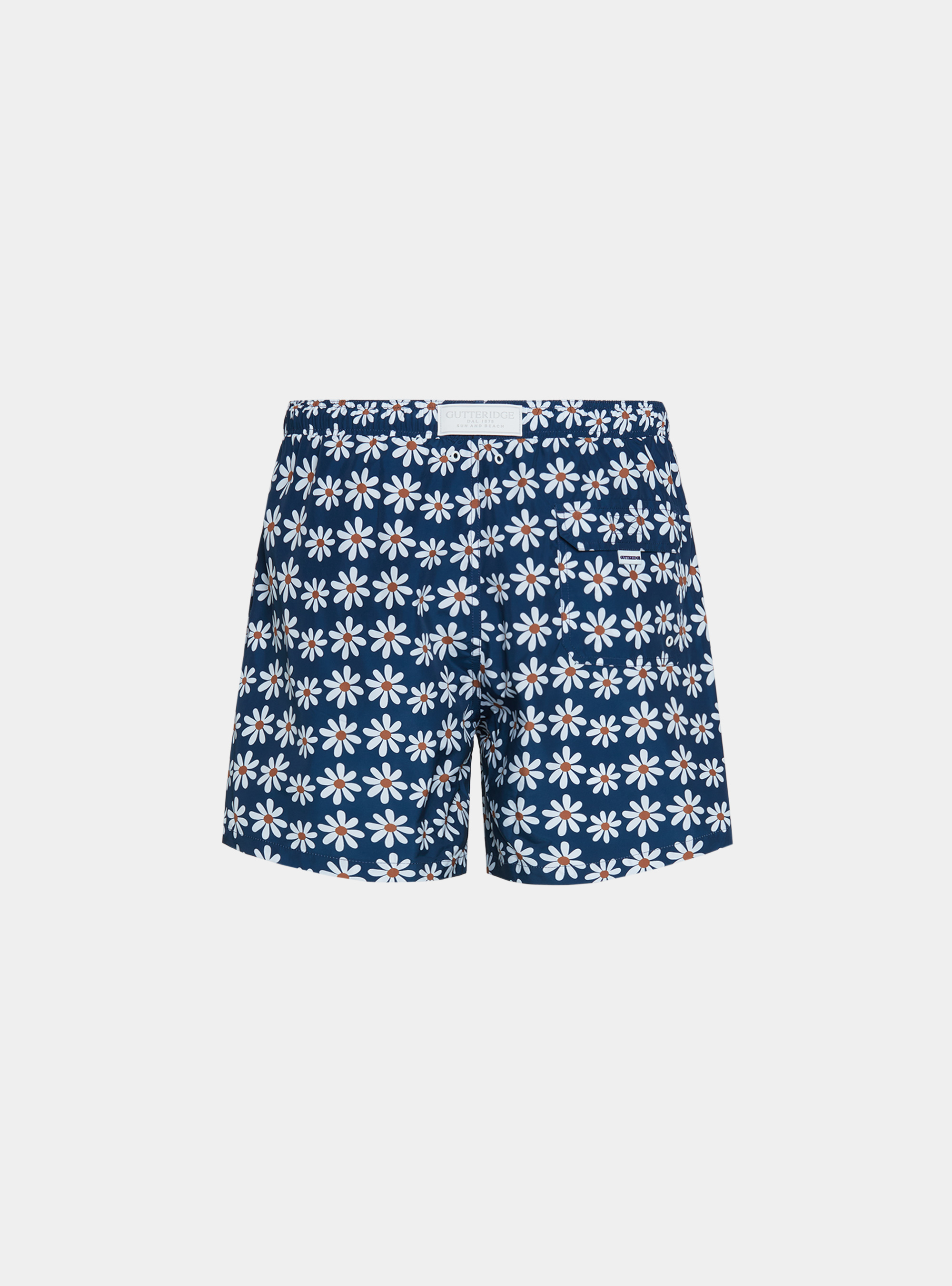 Badeanz&uuml;ge mit G&auml;nsebl&uuml;mchenmuster, NAVY 0218C