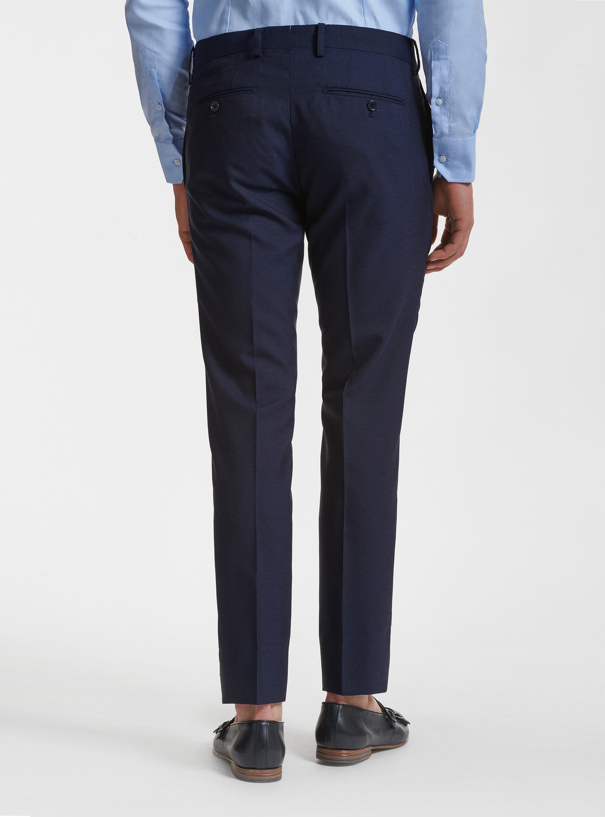 Drop 4 Anzughose aus reiner Wolle Vitale Barberis Canonico, NAVY 0218C