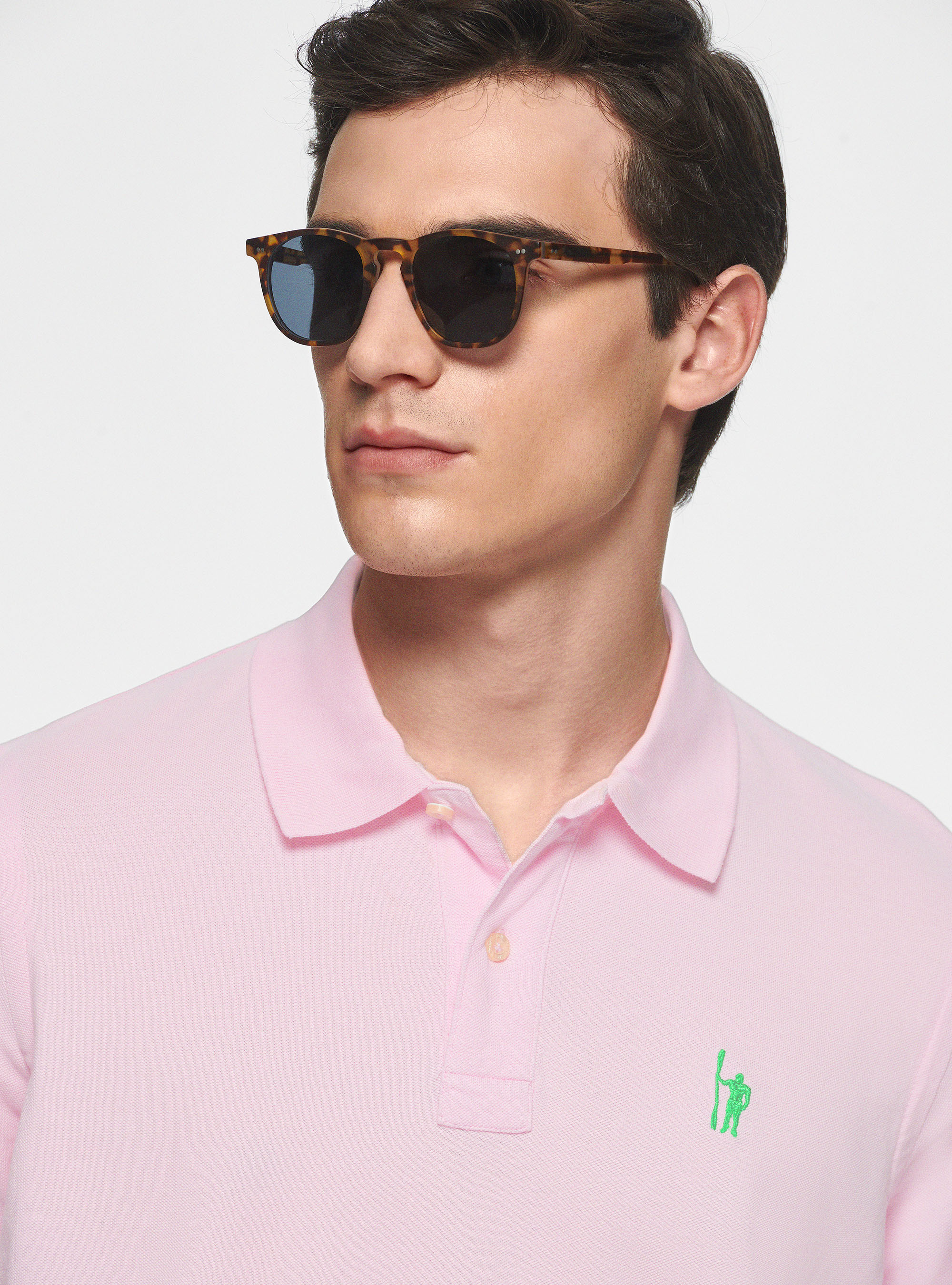 Polo de piqu&eacute; con bordado, ROSA