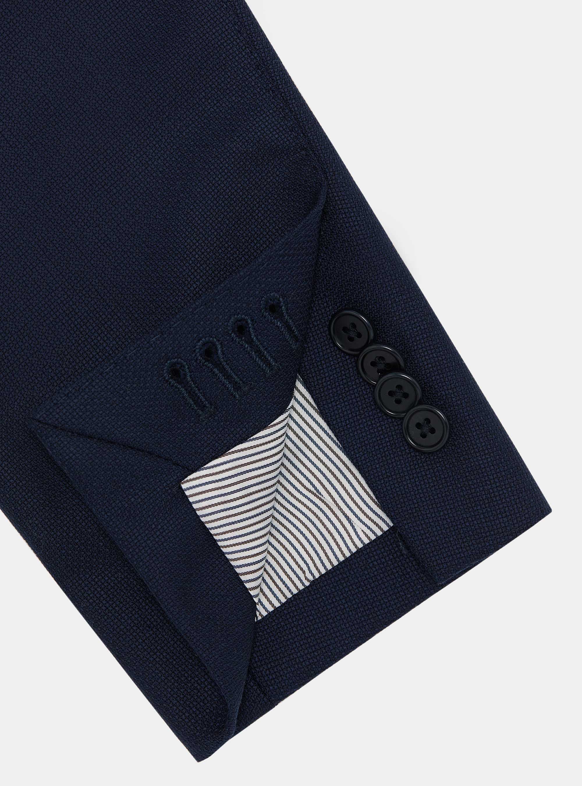 Vitale Barberis Canonico wool hopsack blazer, NAVY BLUE