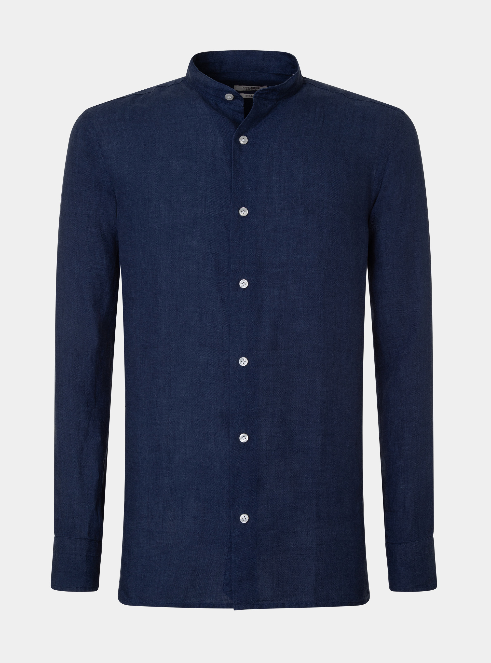 Koreanisches Hemd aus reinem Leinen, NAVY 0218C