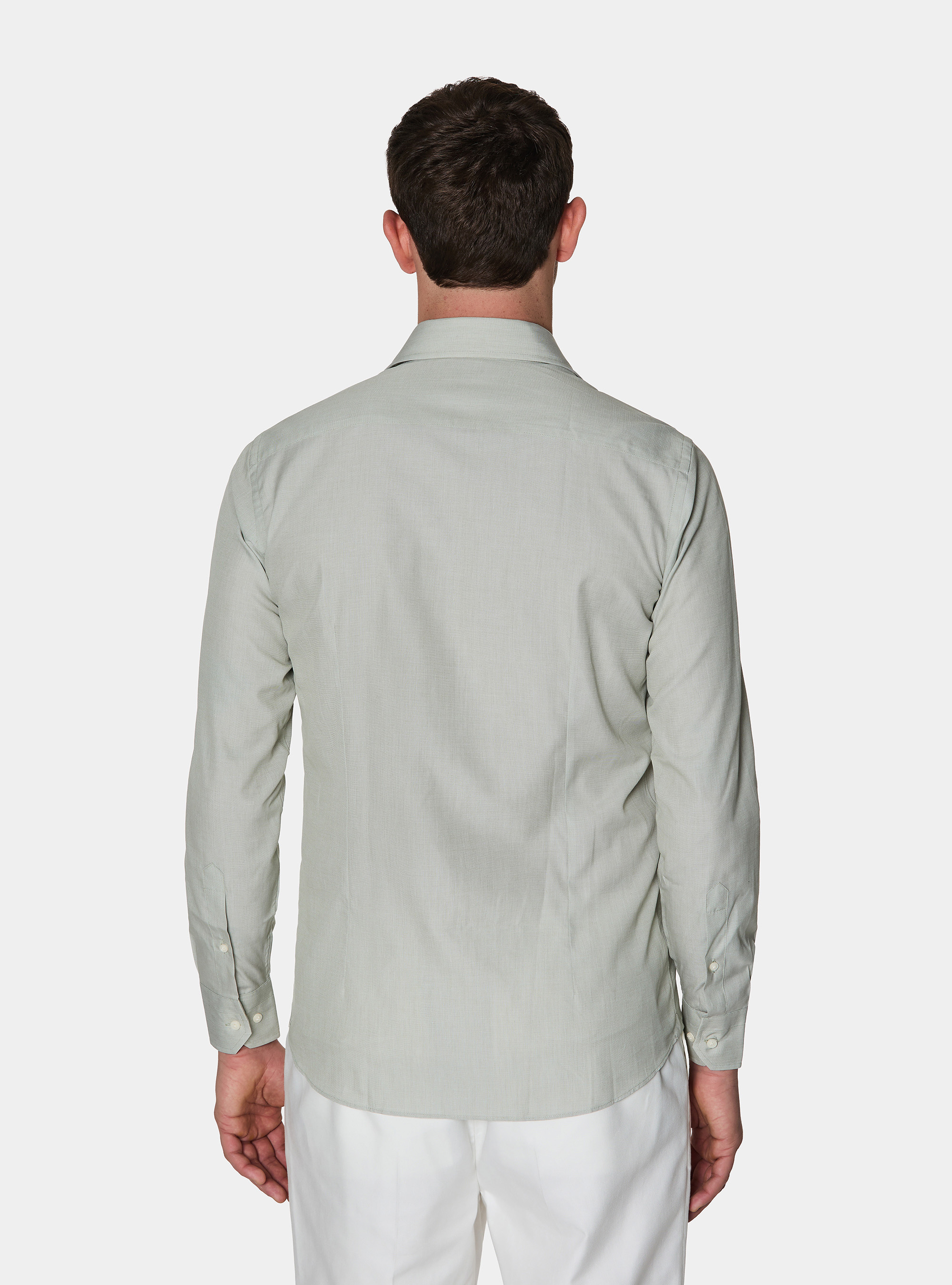Camisa de algod&oacute;n fil a fil, SALVIA 0602C