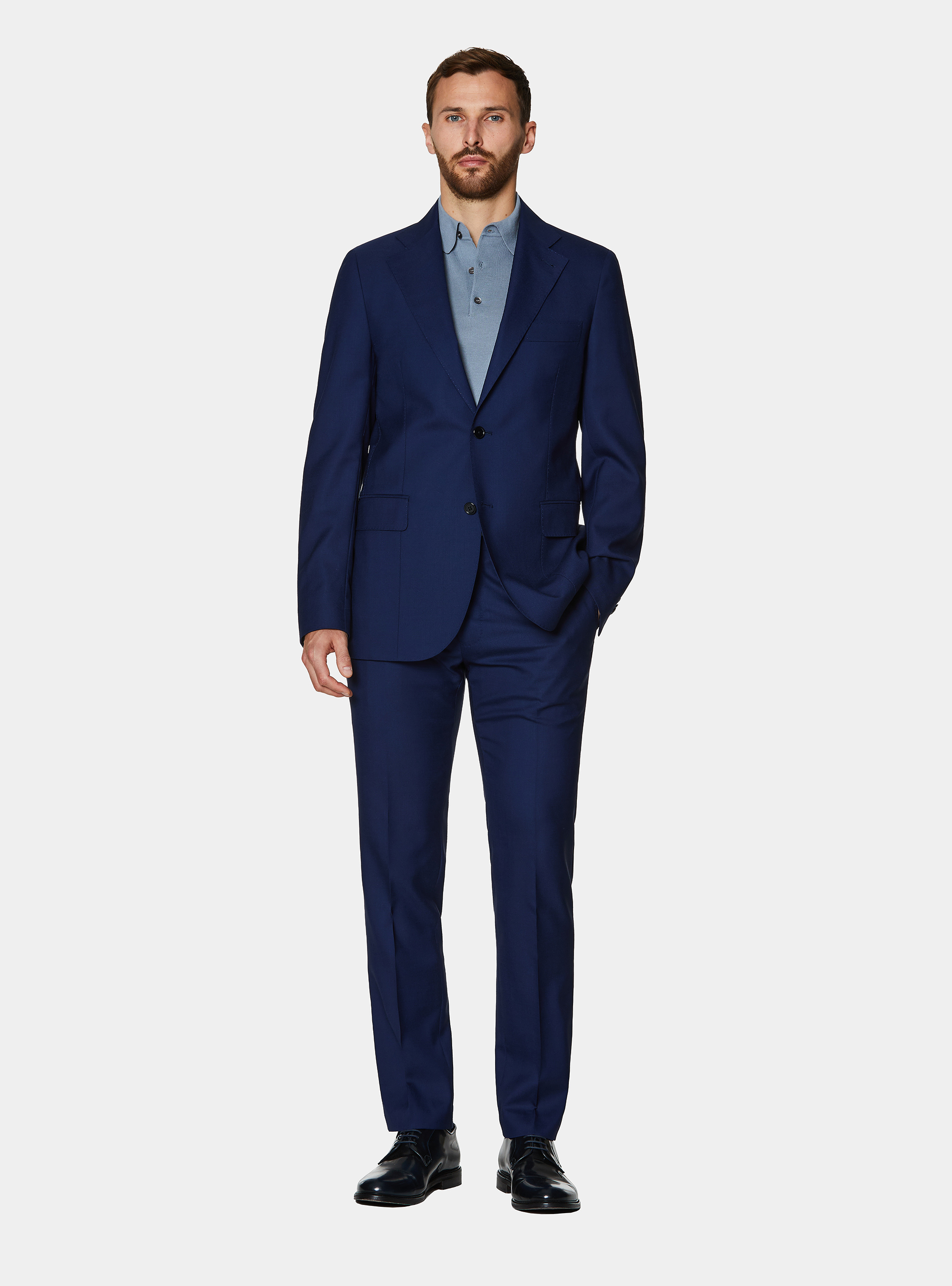 Vitale Barberis Canonico pure wool suit blazer, BLUE