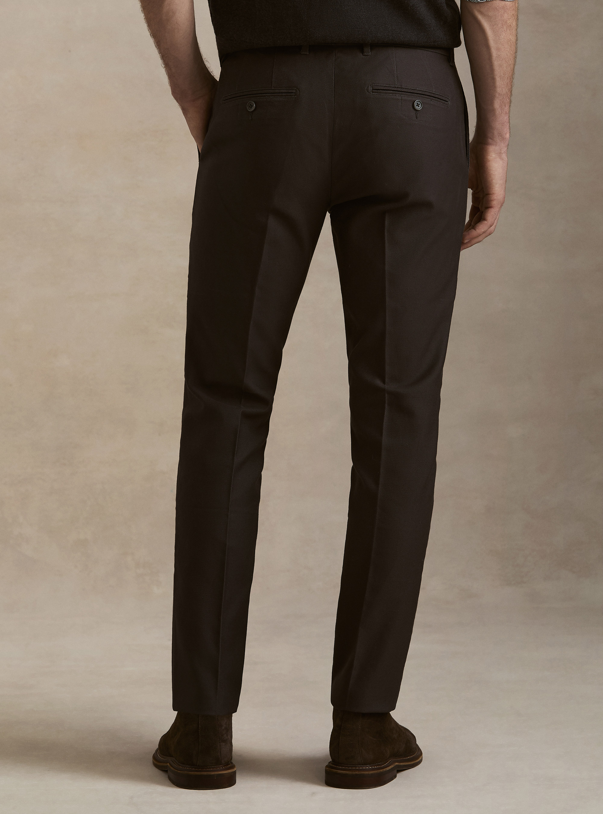 Pantaloni chino in cotone armaturato, ASFALTO 0112C
