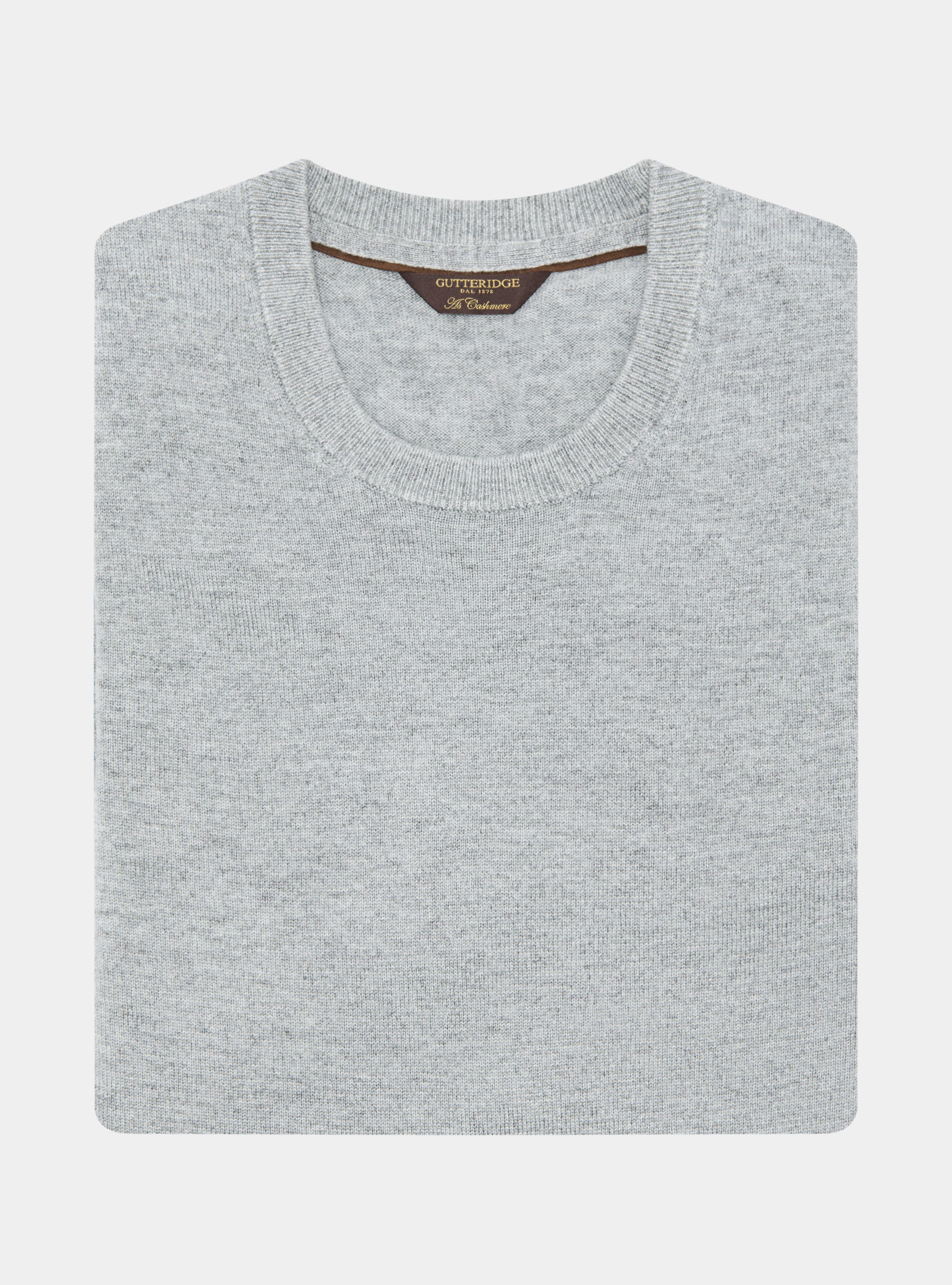Maglia girocollo in misto lana, GRIGIO MELANGE 0151C