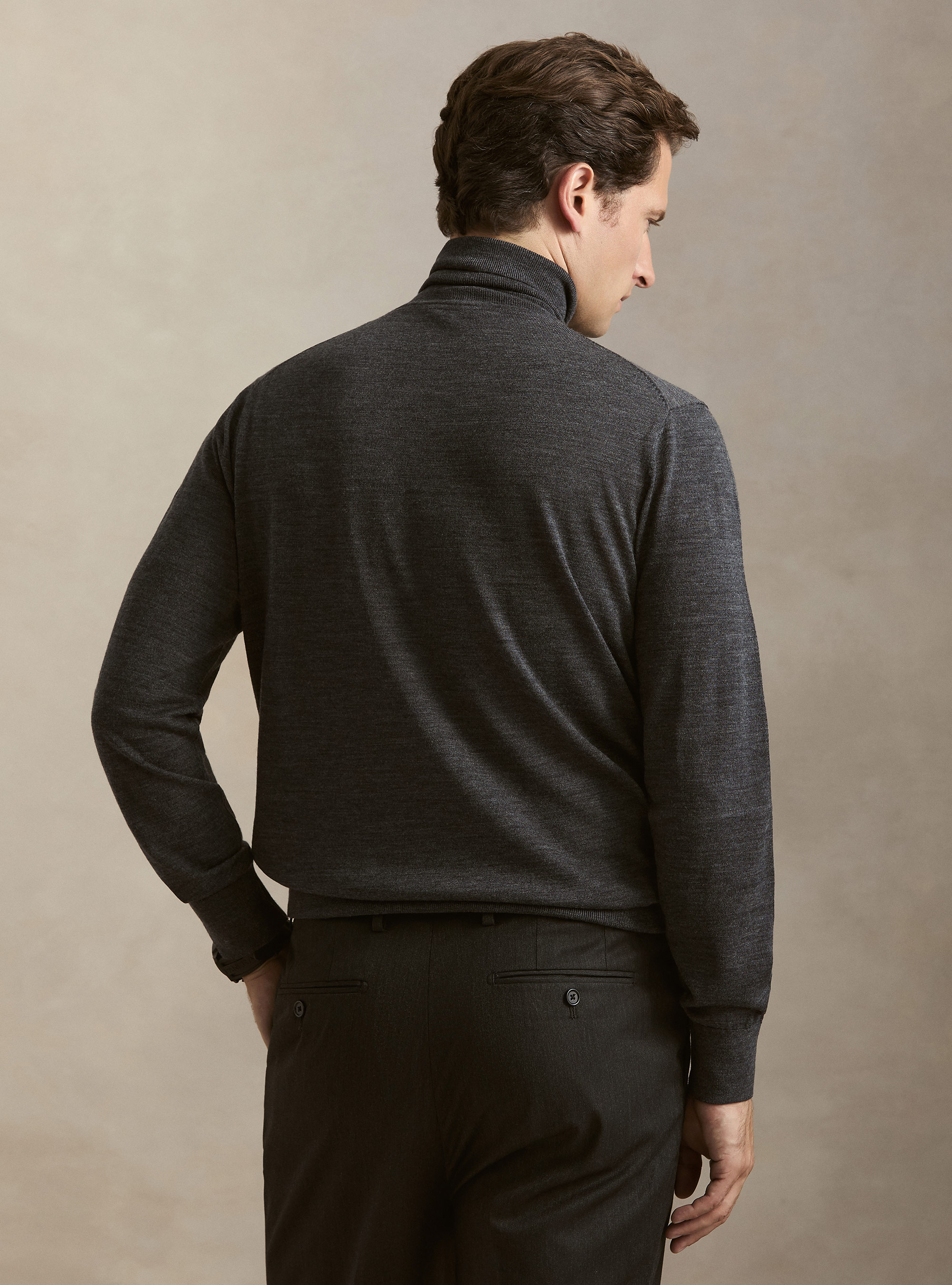 Pure extrafine merino wool turtleneck, ASPHALT GREY