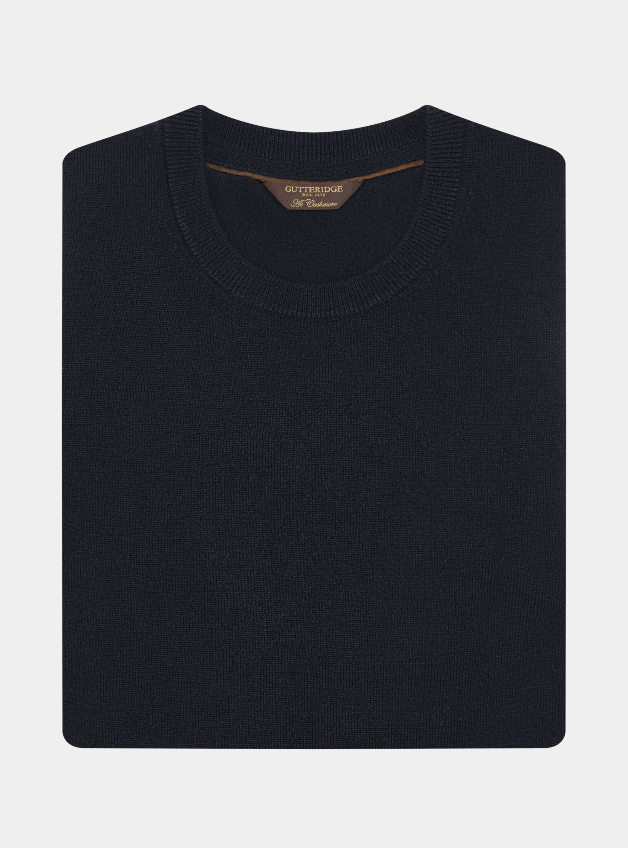 Wool and cashmere blend crewneck sweater, NAVY BLUE