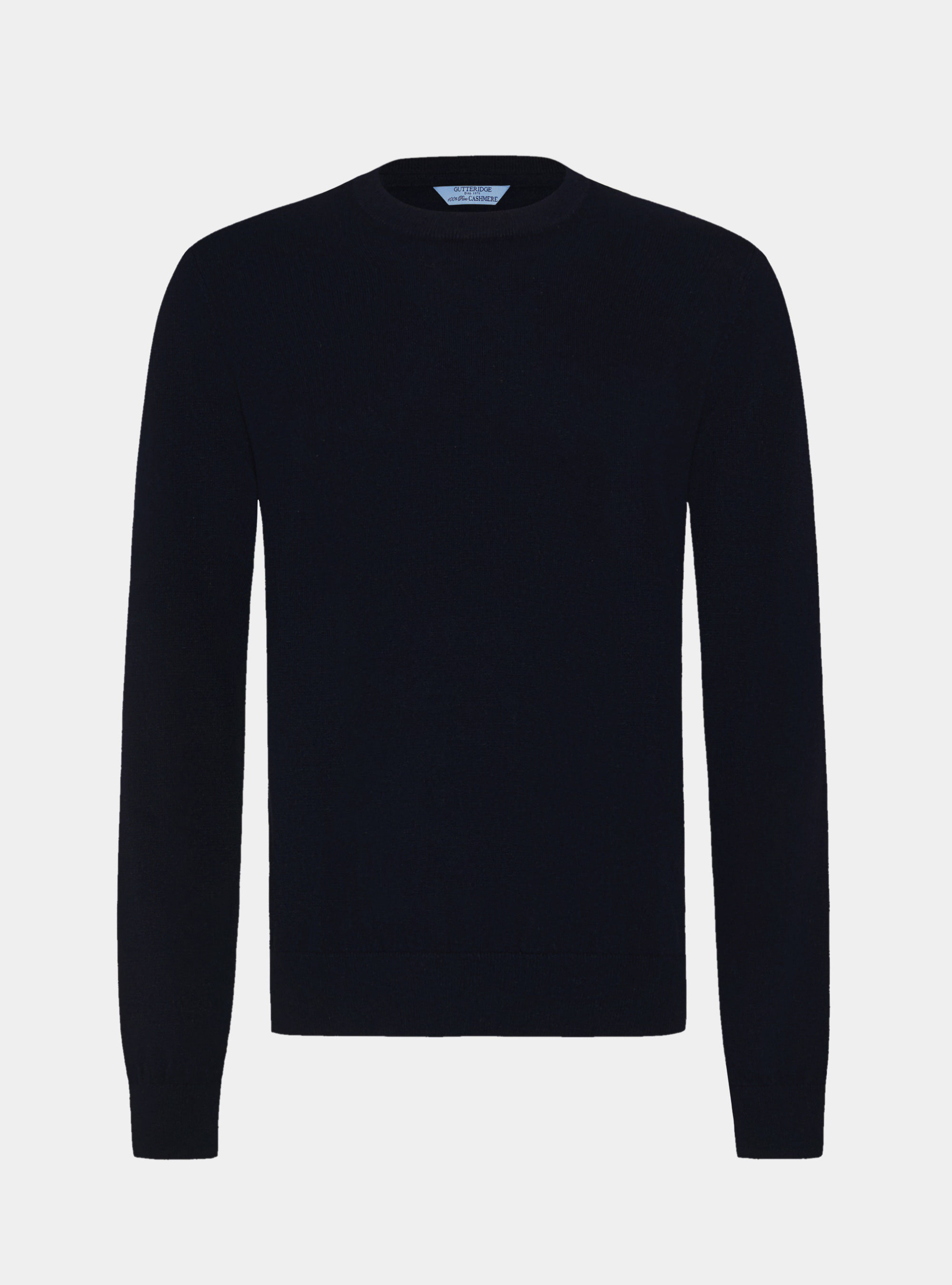 Pull col rond en 100% cachemire, BLEU MARINE
