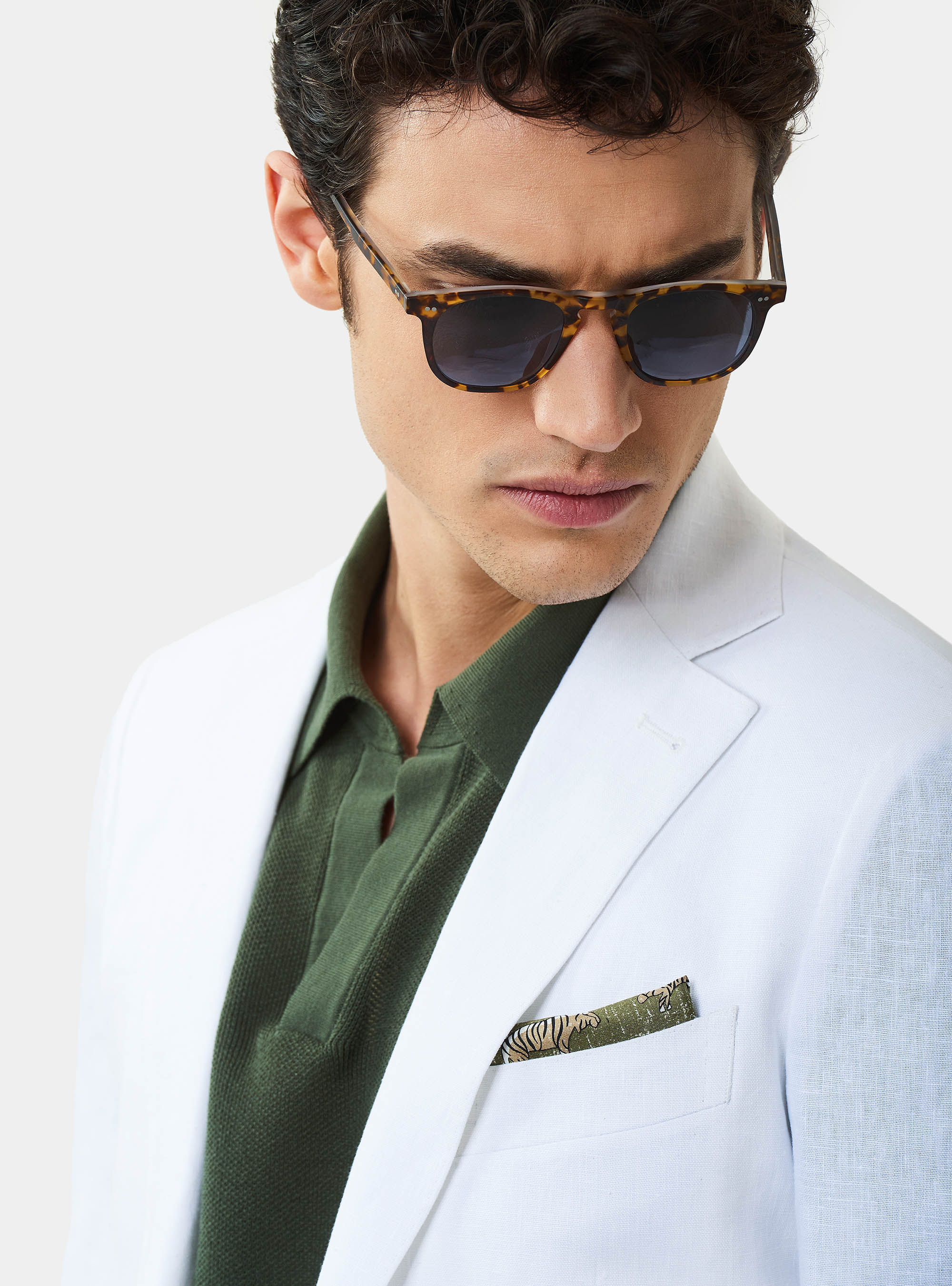 Veste de costume en pur lin, BLANC
