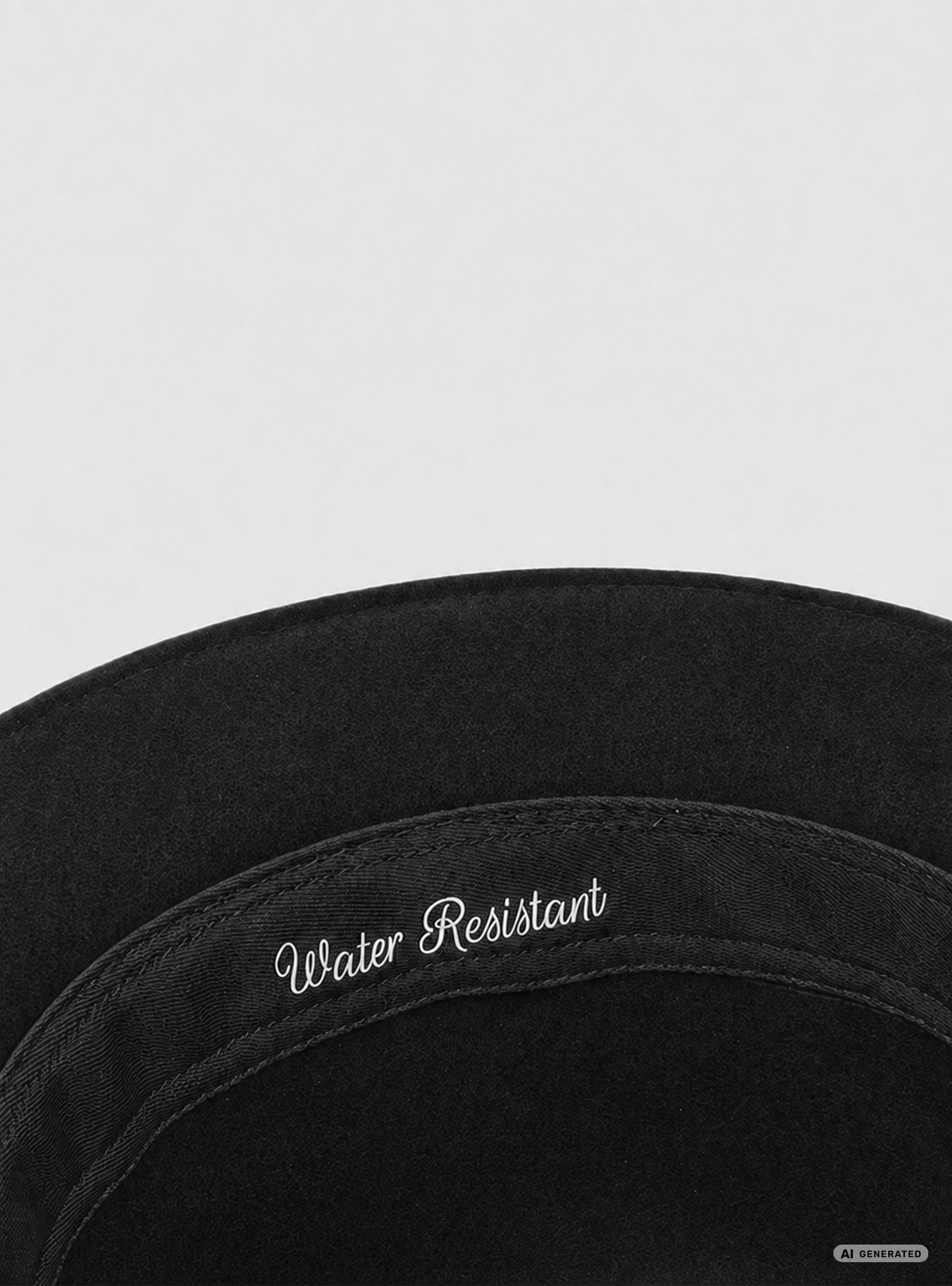 Water-resistant merino wool hat, BLACK