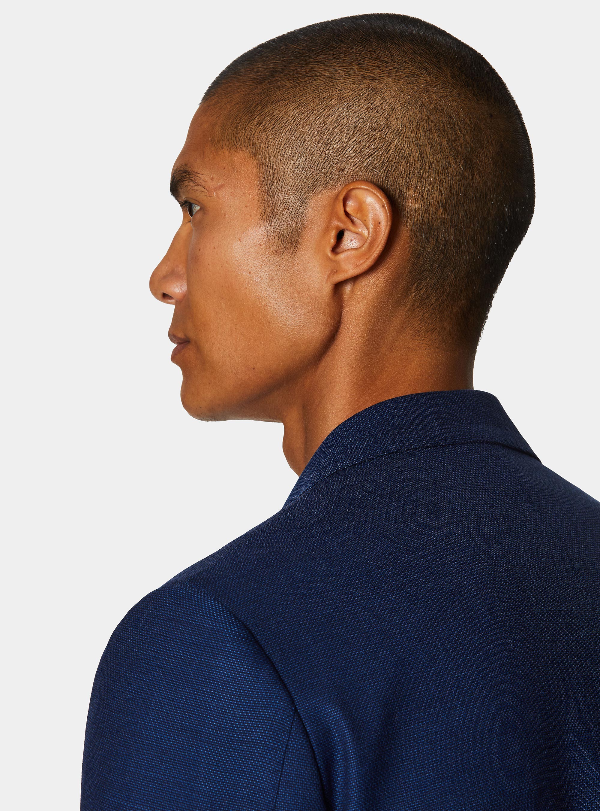 Pure wool hopsack blazer, BLUE