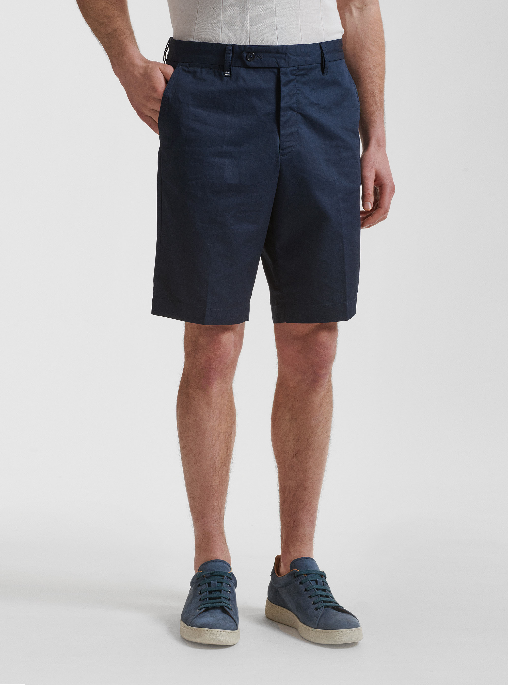 Bermuda en serg&eacute; l&eacute;ger, BLEU MARINE