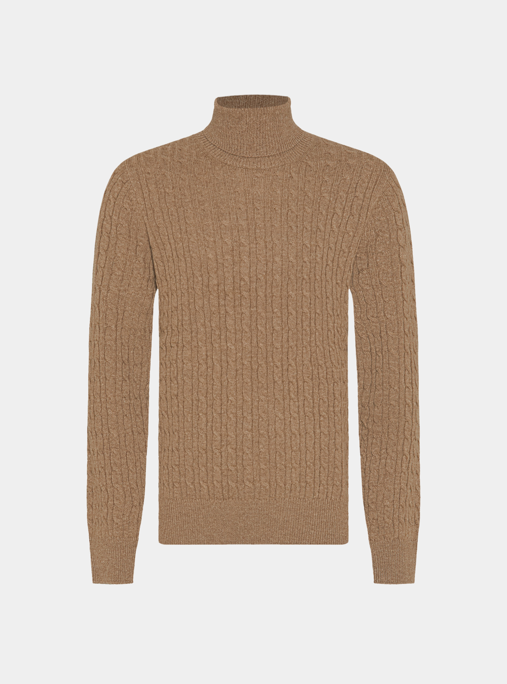 Hochgeschlossener Pullover mit Kaschmirwollborte, FANGO 0569C