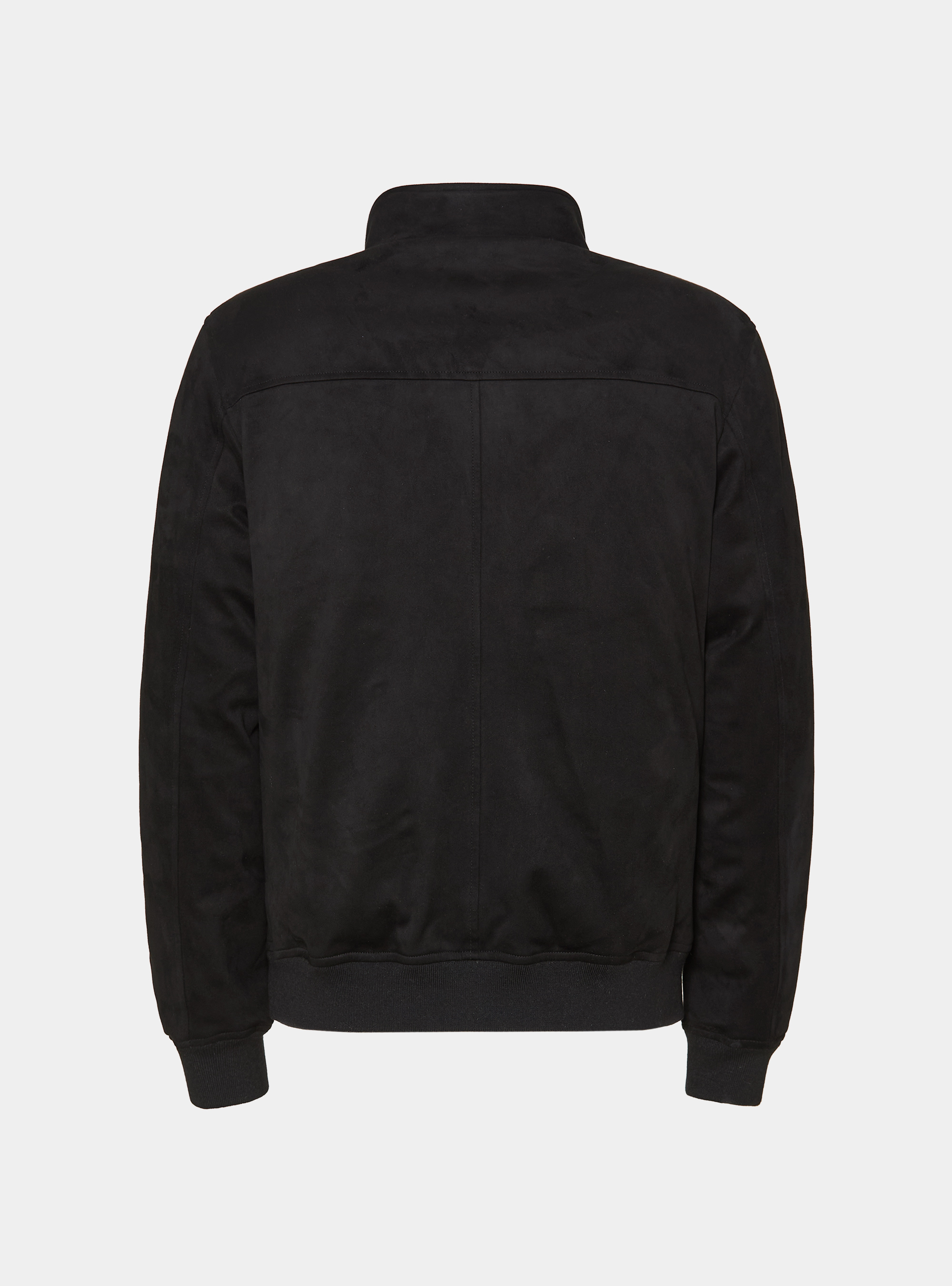 Bomber imbottito effetto suede, NERO