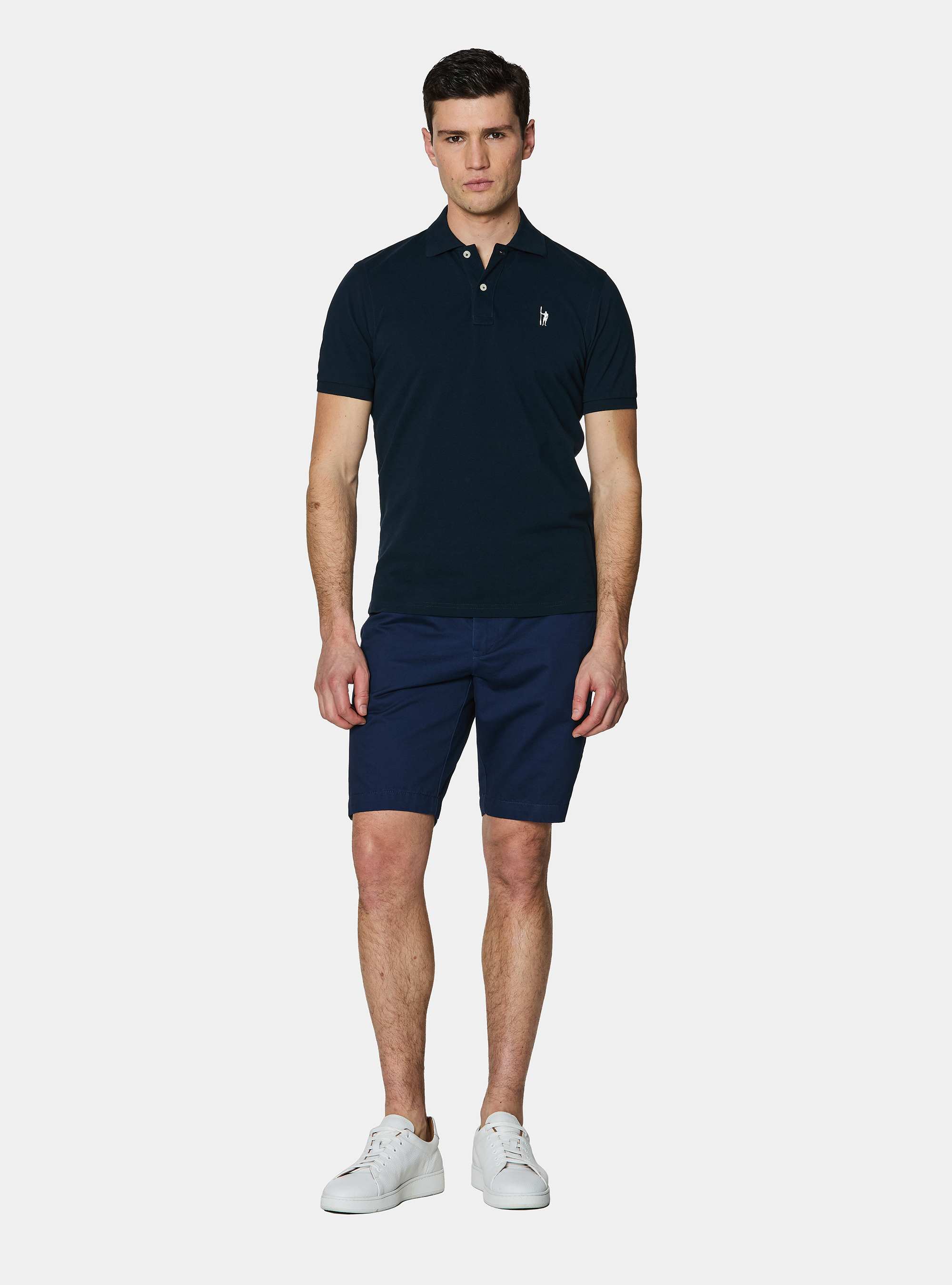 Polo classica in piquet, BLU NAVY