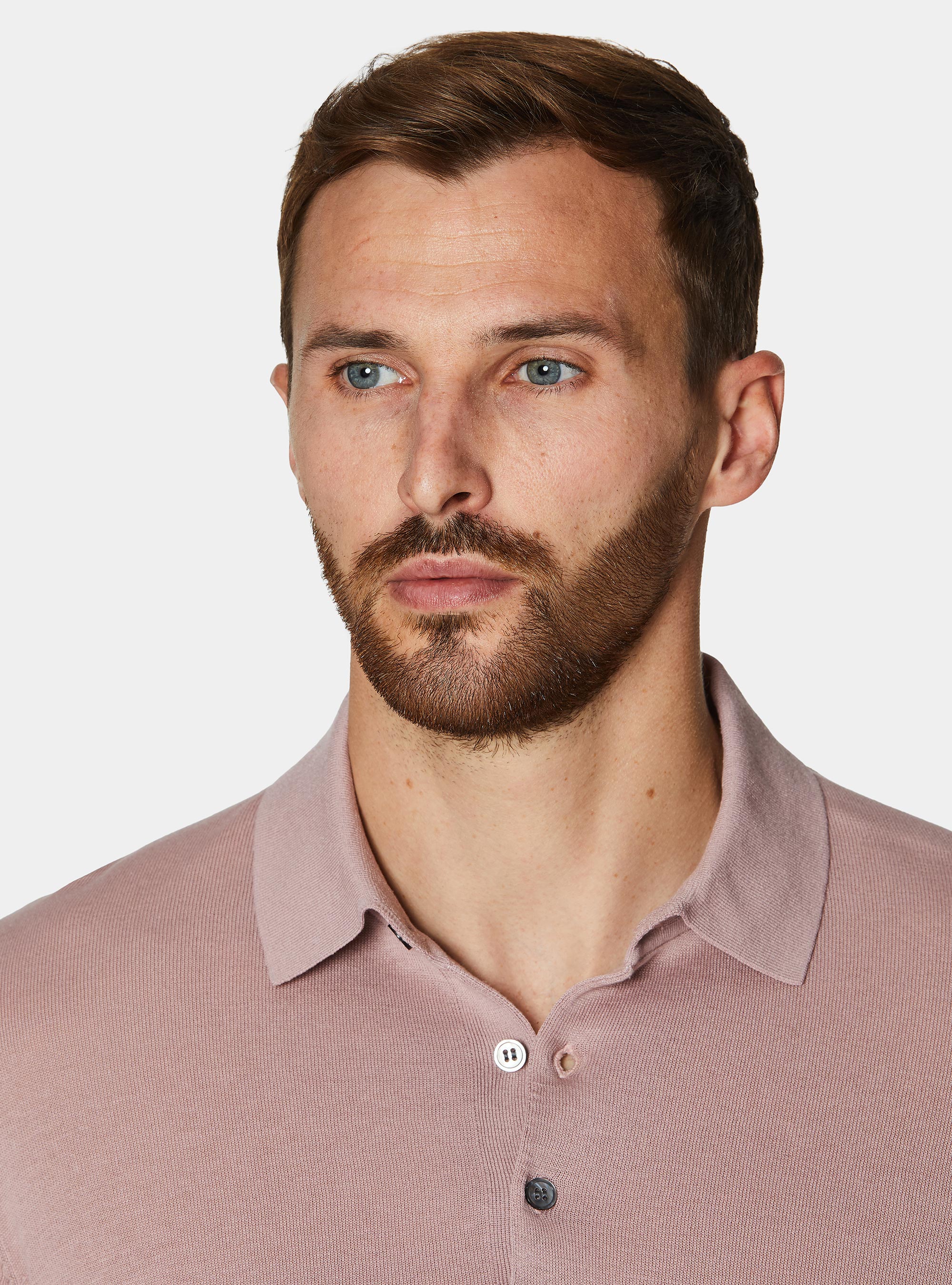 Polo de algod&oacute;n y seda, 0441C ROSA SCURO