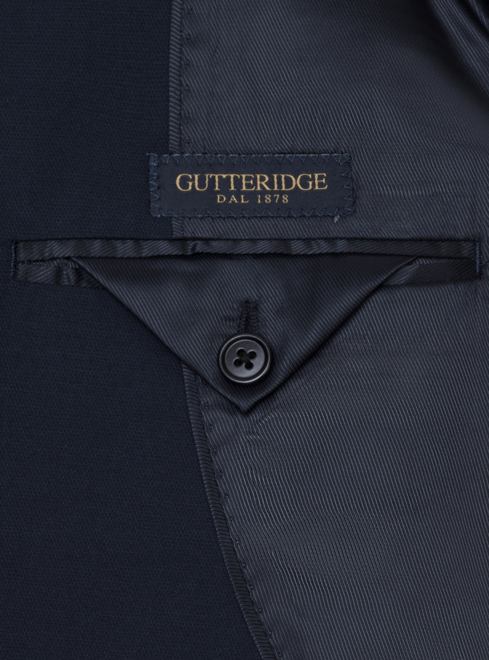 Giacca per abito in cotone stretch armaturato, BLU NAVY