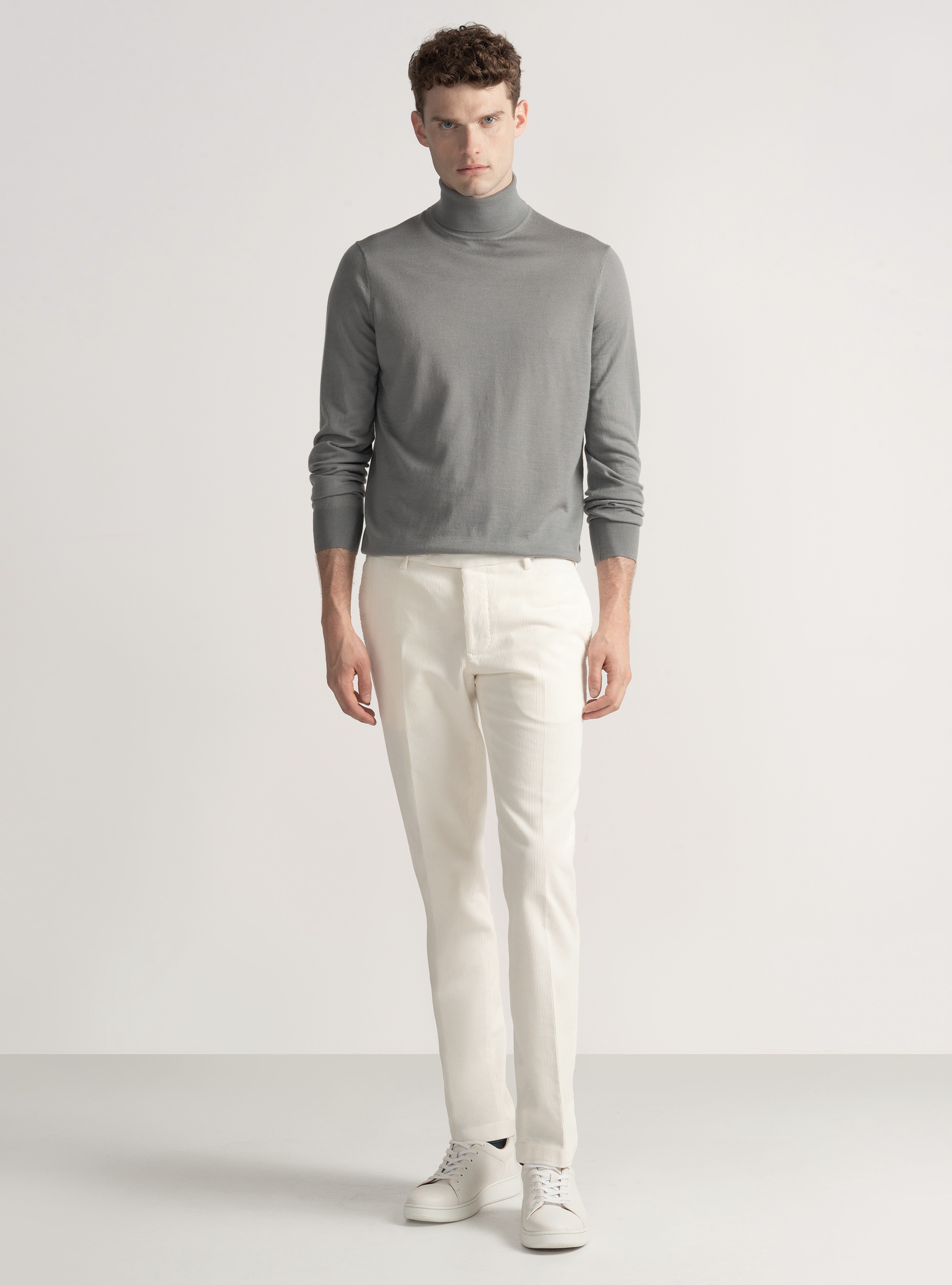 Corduroy trousers, WHITE