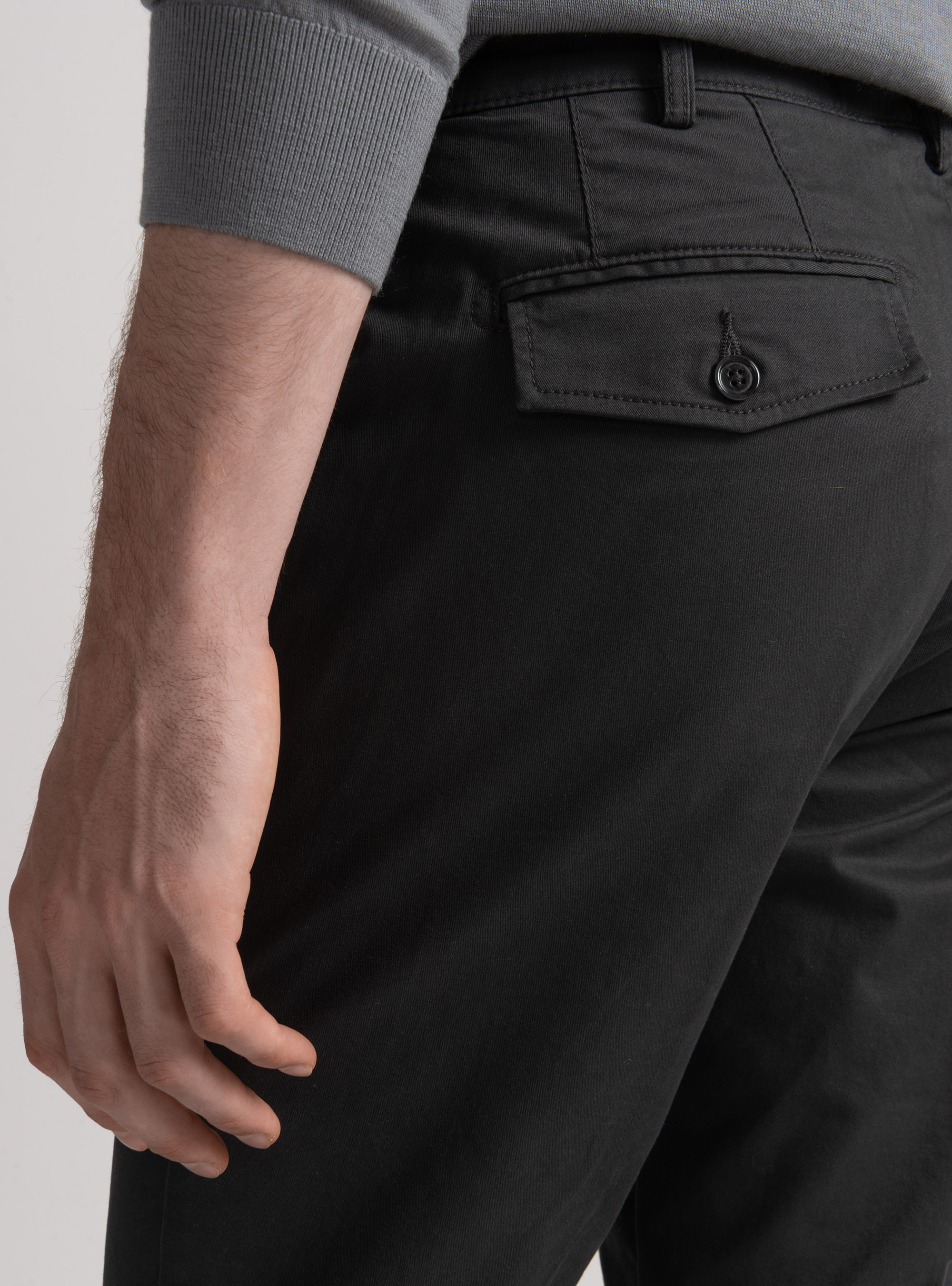Pantal&oacute;n chino slim fit de sarga el&aacute;stica, GRIS MARENGO